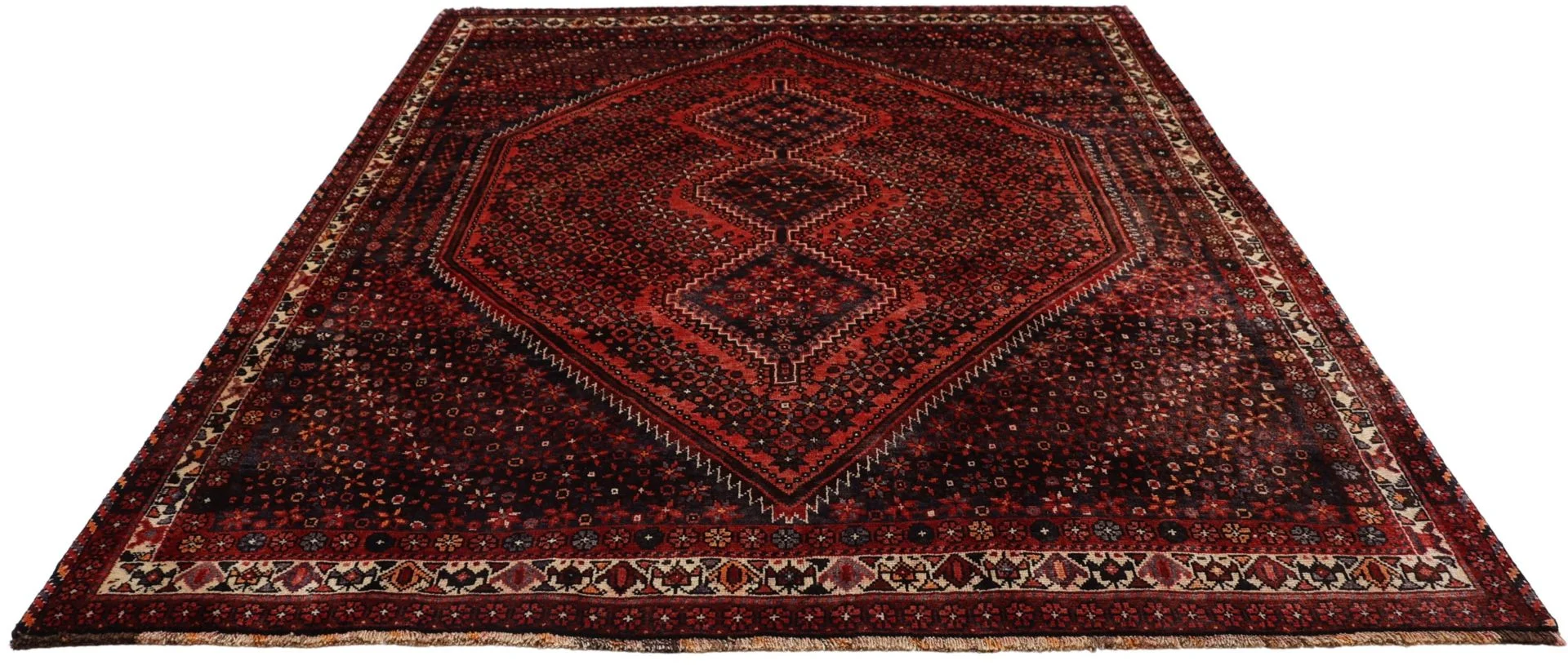 Shiraz Perserteppich 210 × 276 cm aus Wolle, handgeknüpft
