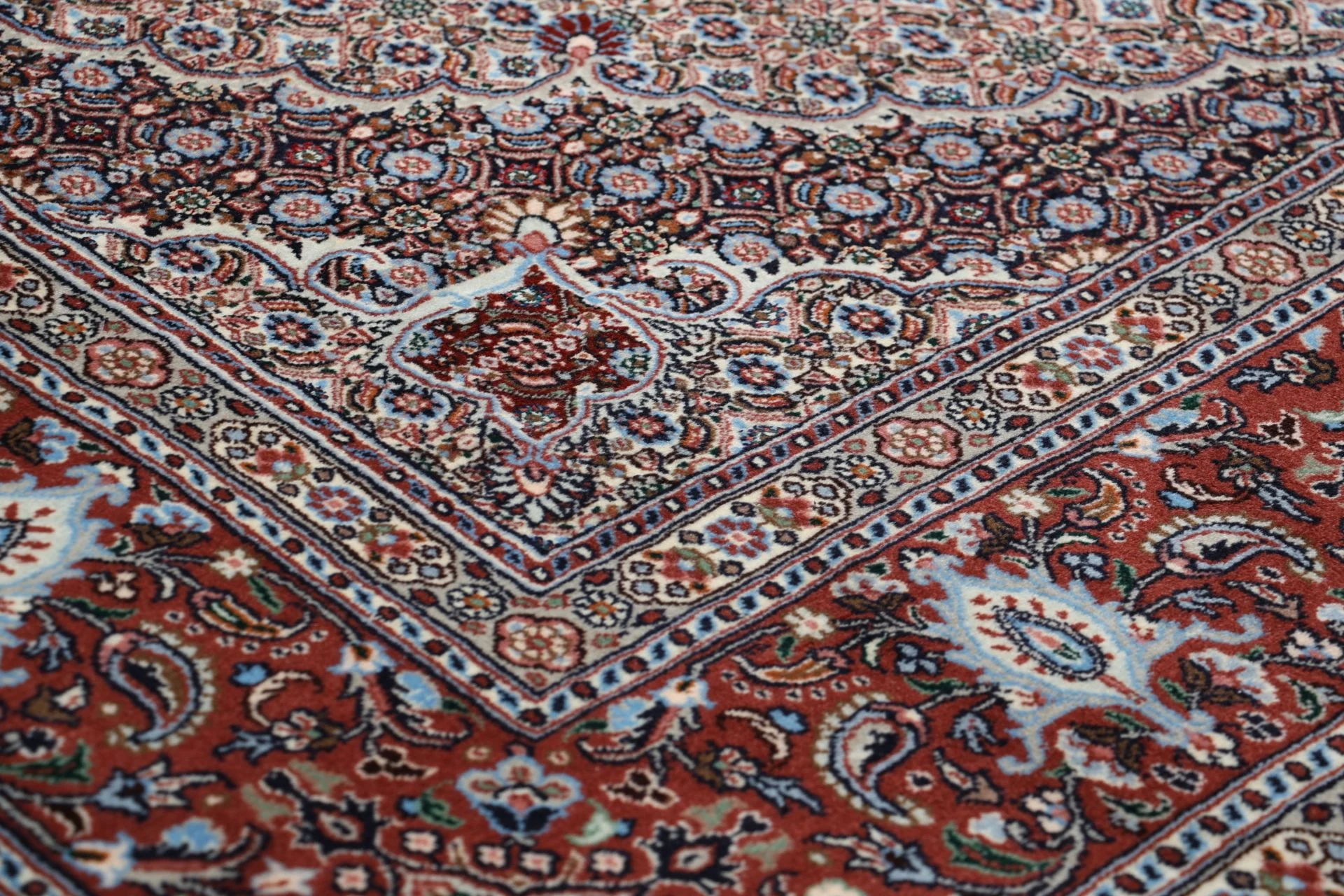 Handgeknüpfter Moud Perserteppich, 195 × 280 cm, Wolle