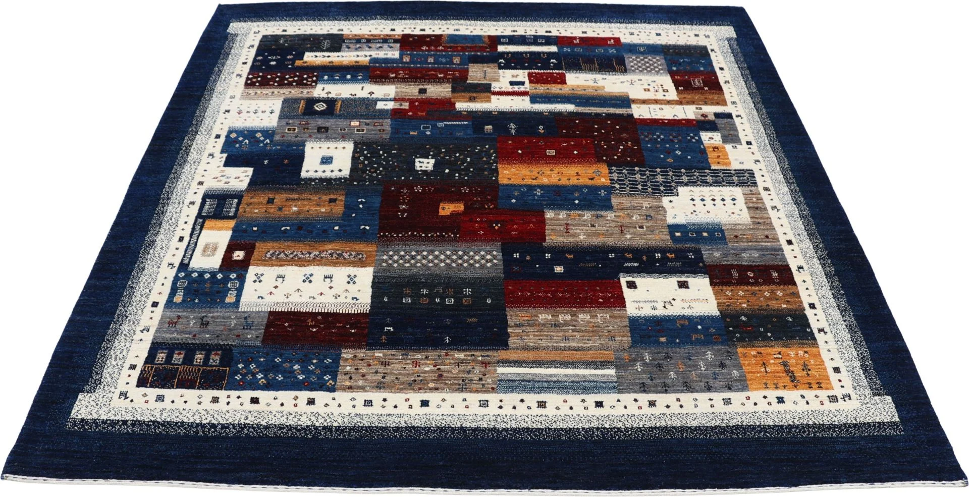 orientteppich-loribaft-206-x-209-cm-schurwolle-handgeknupft-12 Loribaft Orientteppich aus Indien, 206 × 209 cm