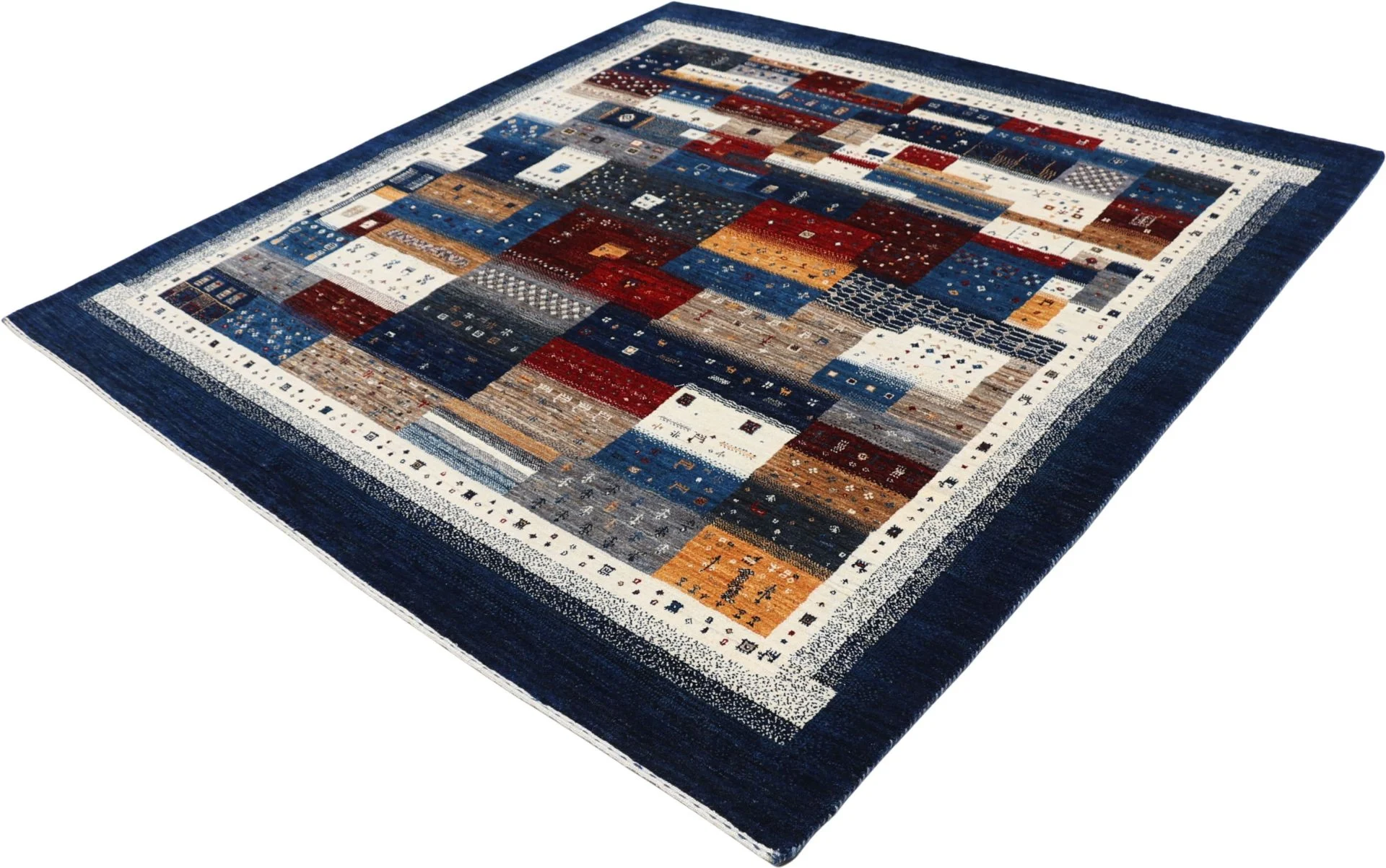 orientteppich-loribaft-206-x-209-cm-schurwolle-handgeknupft-15 Loribaft Orientteppich aus Indien, 206 × 209 cm