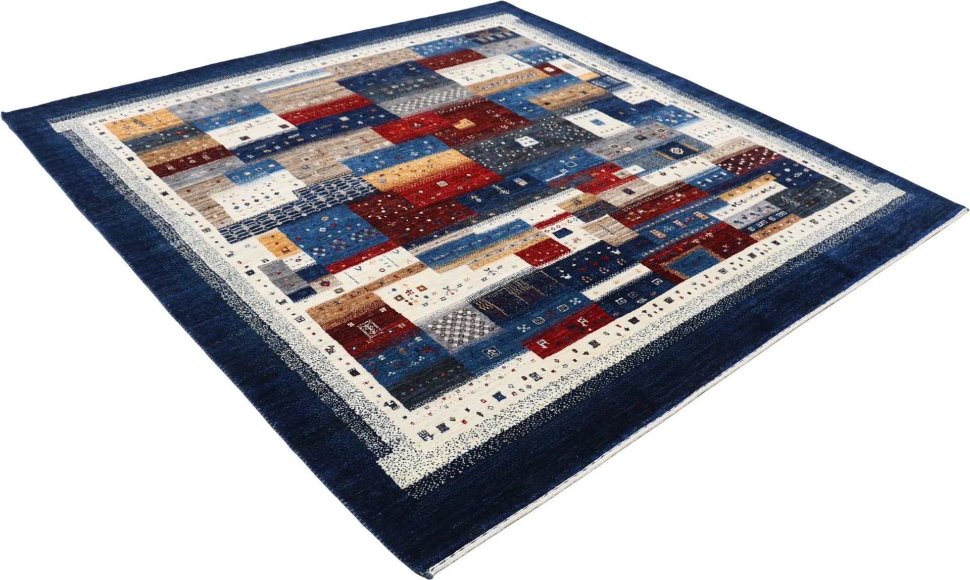 orientteppich-loribaft-206-x-209-cm-schurwolle-handgeknupft-17 Loribaft Orientteppich aus Indien, 206 × 209 cm