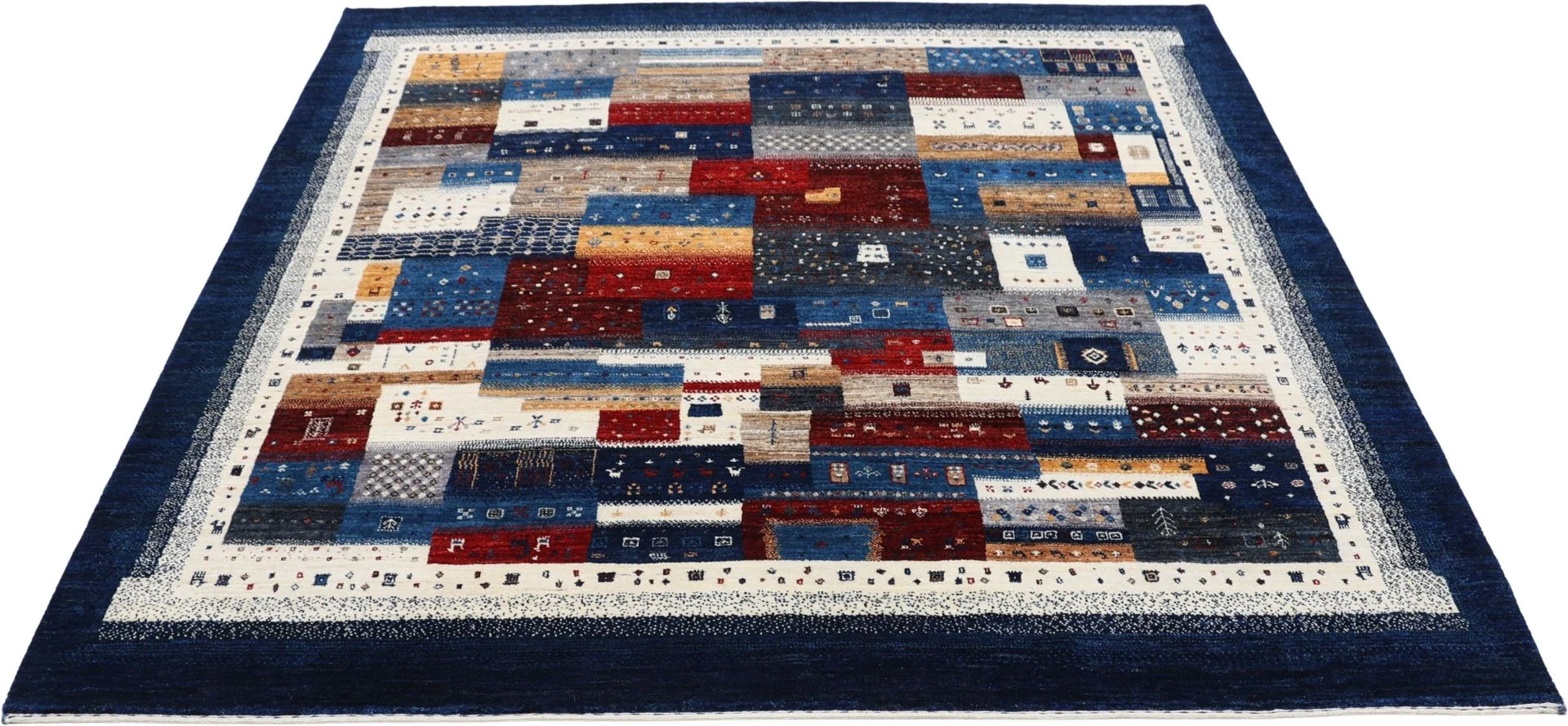 orientteppich-loribaft-206-x-209-cm-schurwolle-handgeknupft-23 Loribaft Orientteppich aus Indien, 206 × 209 cm