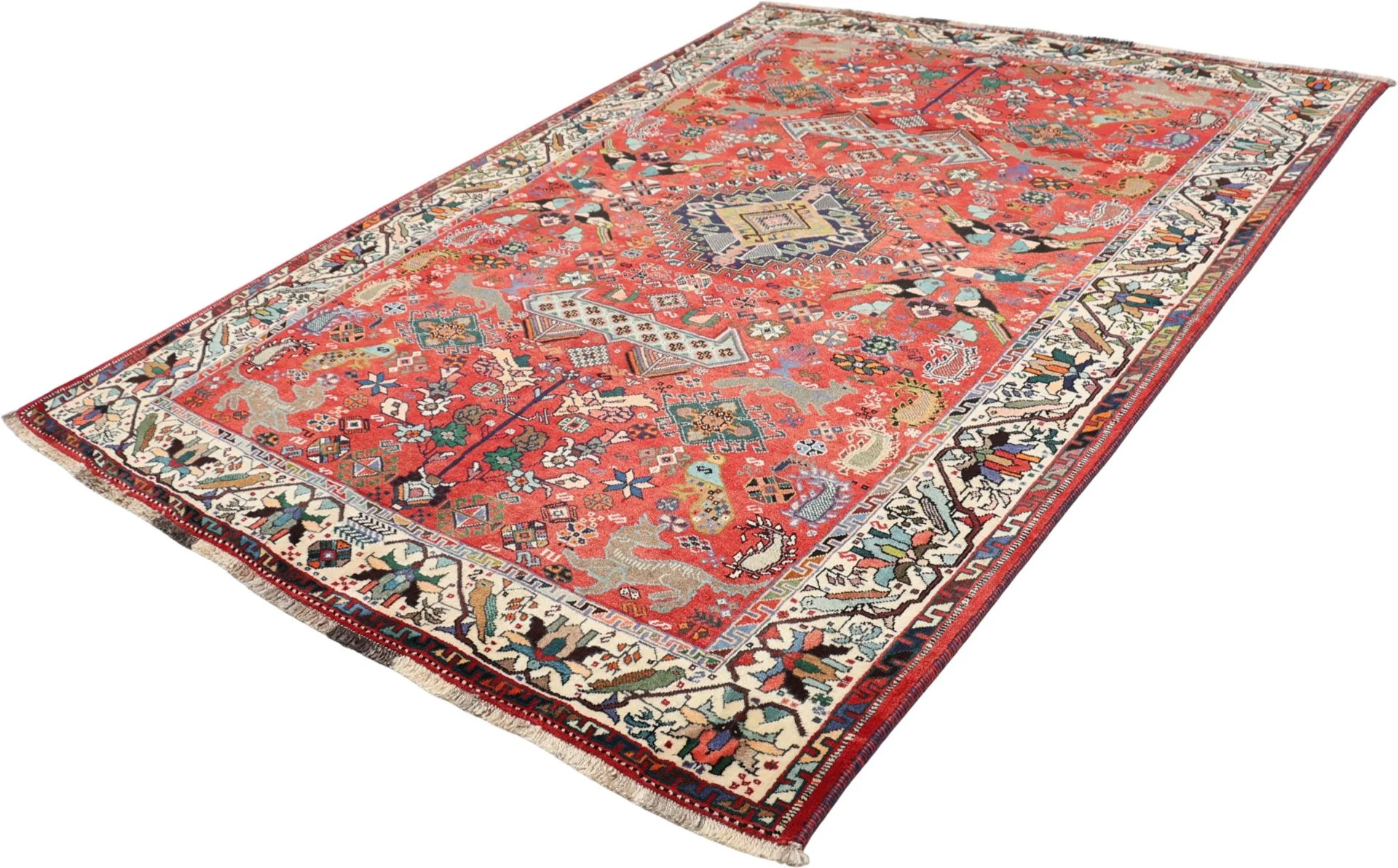 Handgeknüpfter Shiraz Perserteppich 178 × 255 cm