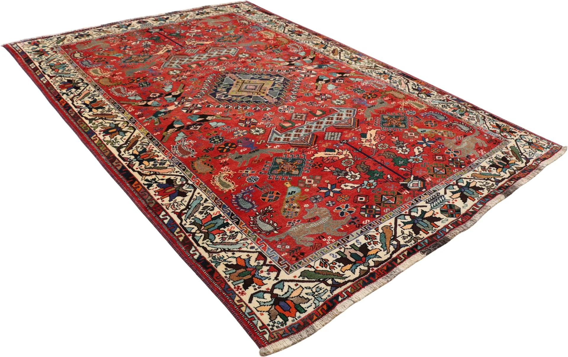 Handgeknüpfter Shiraz Perserteppich 178 × 255 cm