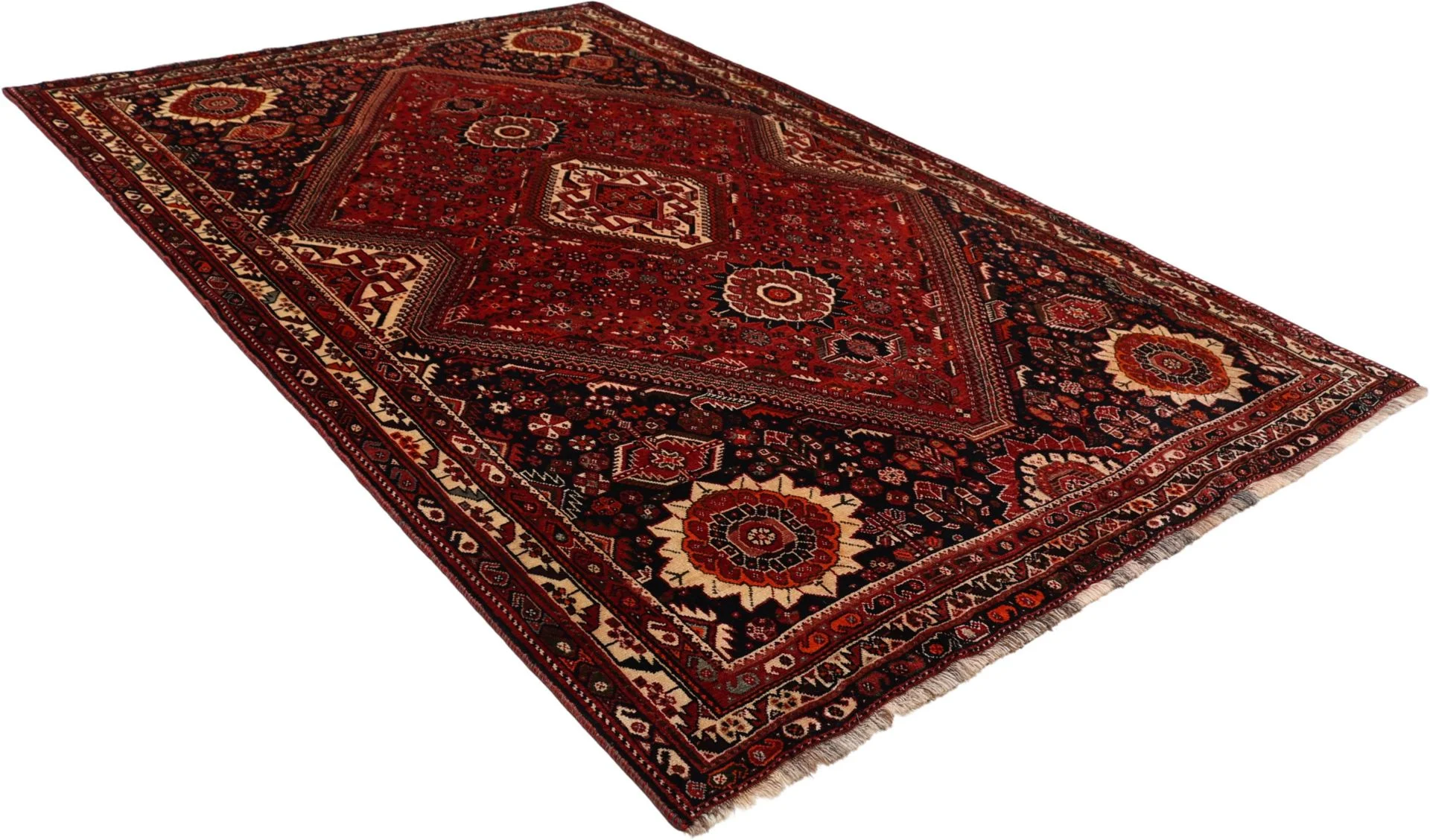 Shiraz Perserteppich 176 × 265 cm aus Wolle, handgeknüpft