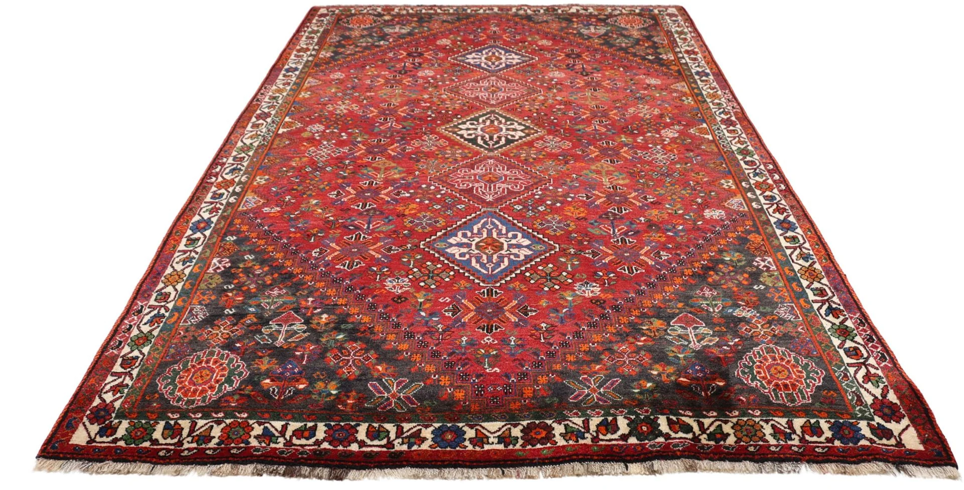 Shiraz Perserteppich 175 × 285 cm aus Wolle, handgeknüpft