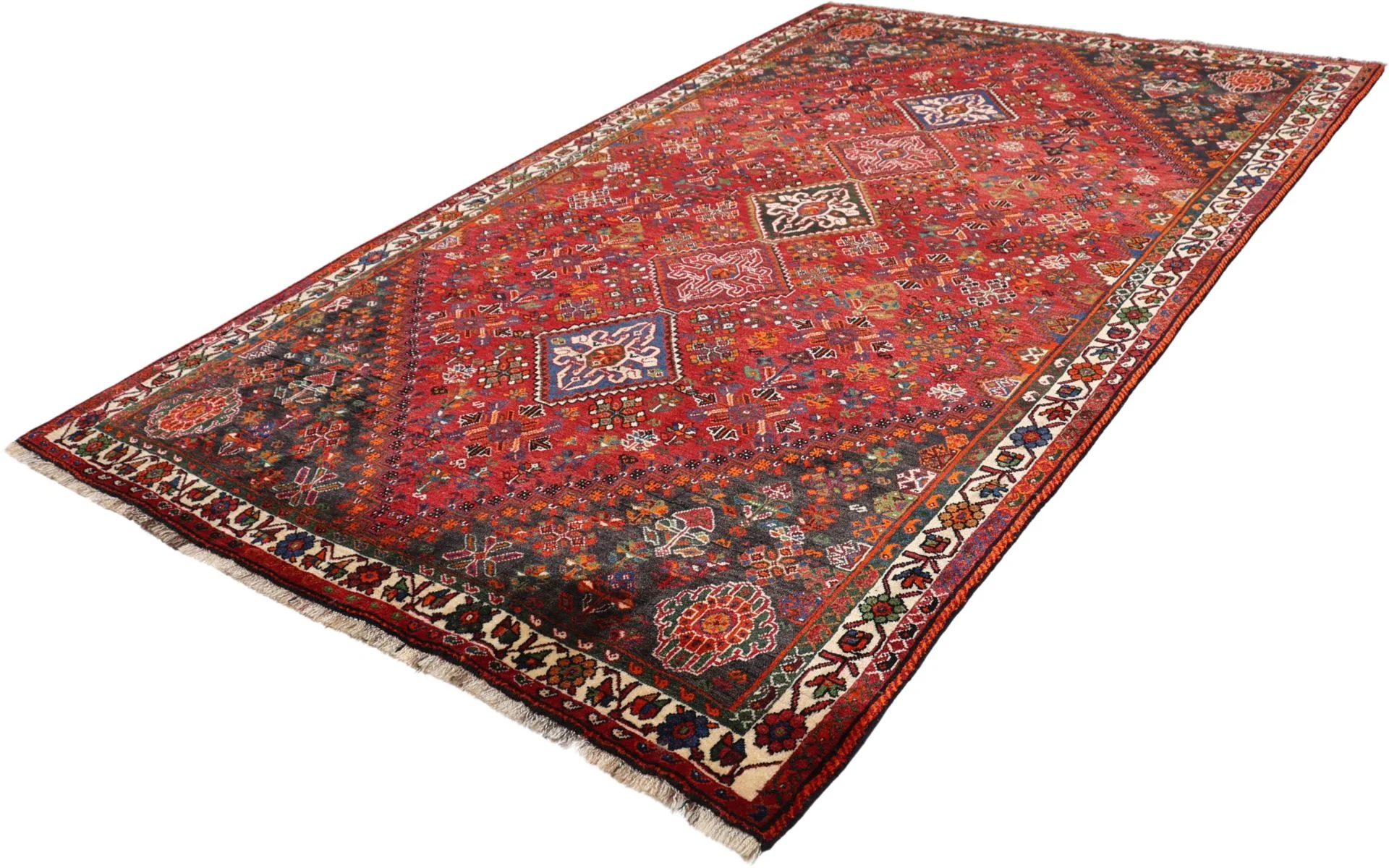Shiraz Perserteppich 175 × 285 cm aus Wolle, handgeknüpft