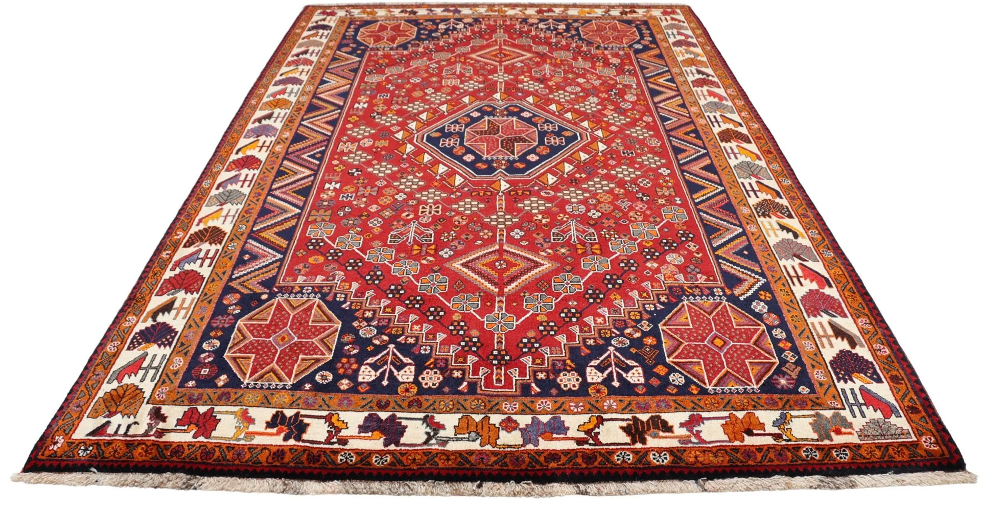 Handgeknüpfter Shiraz Perserteppich 175 × 275 cm