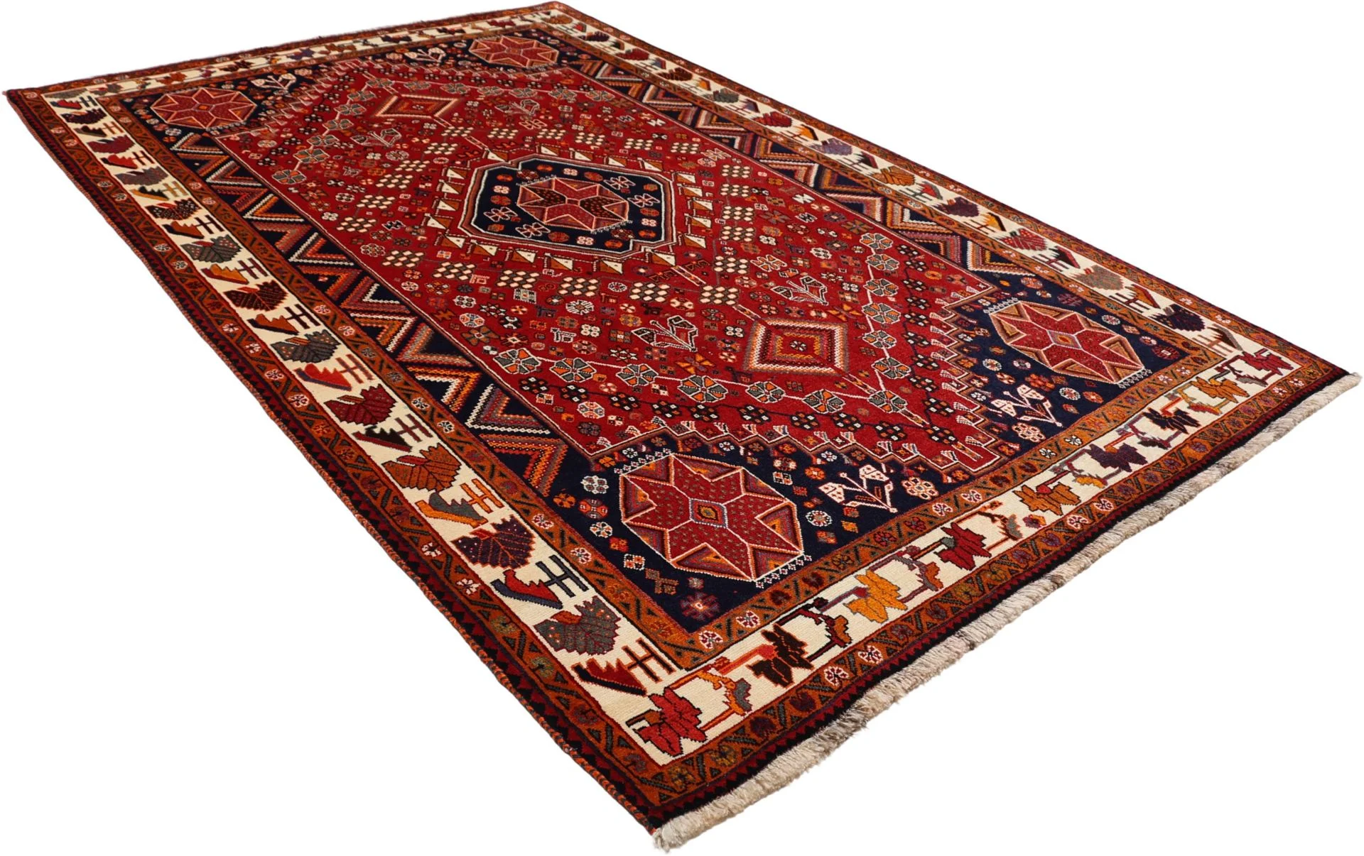 Handgeknüpfter Shiraz Perserteppich 175 × 275 cm