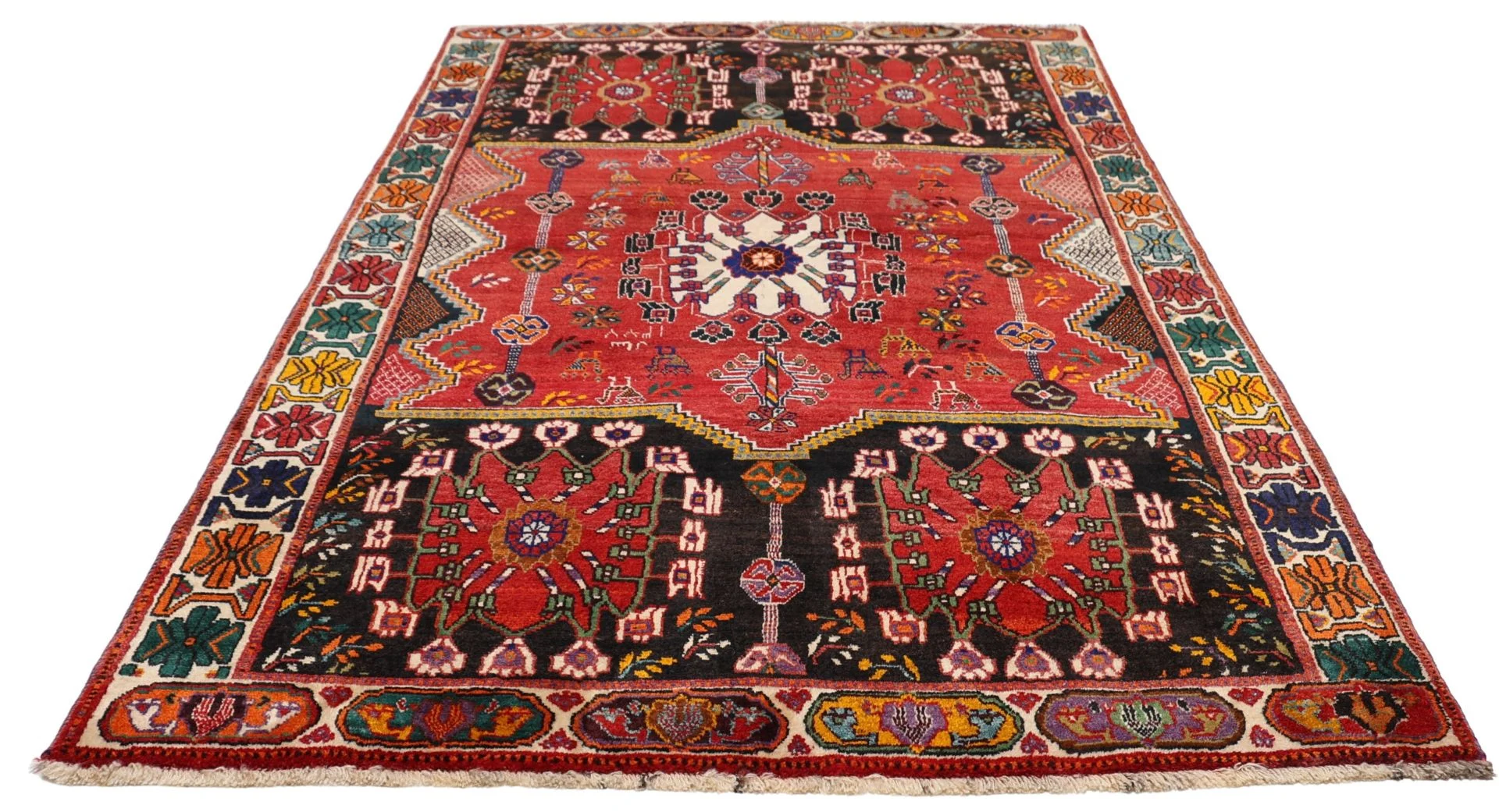 Handgeknüpfter Shiraz Perserteppich, 160 × 260 cm, Wolle