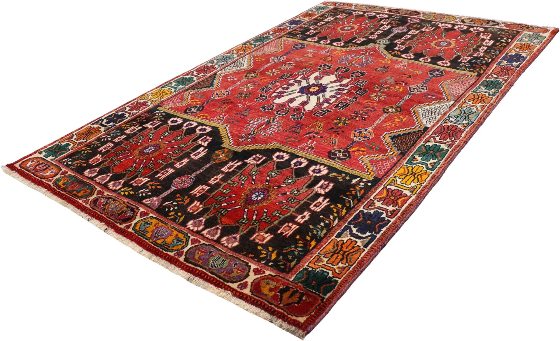 Handgeknüpfter Shiraz Perserteppich, 160 × 260 cm, Wolle