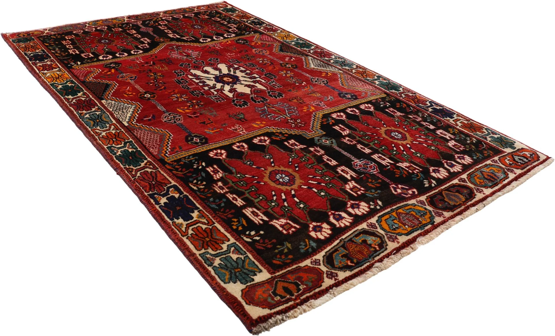 Handgeknüpfter Shiraz Perserteppich, 160 × 260 cm, Wolle