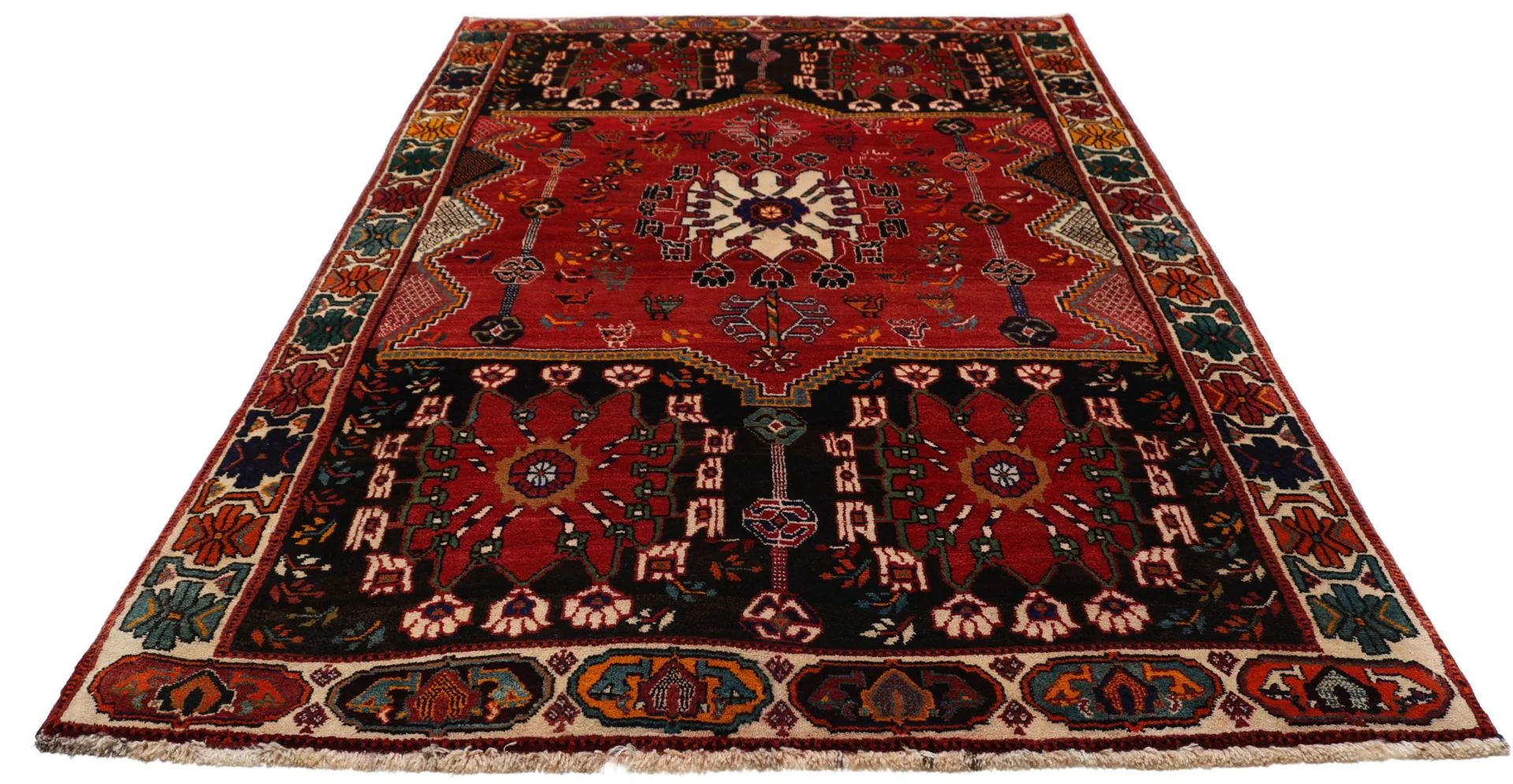 Handgeknüpfter Shiraz Perserteppich, 160 × 260 cm, Wolle