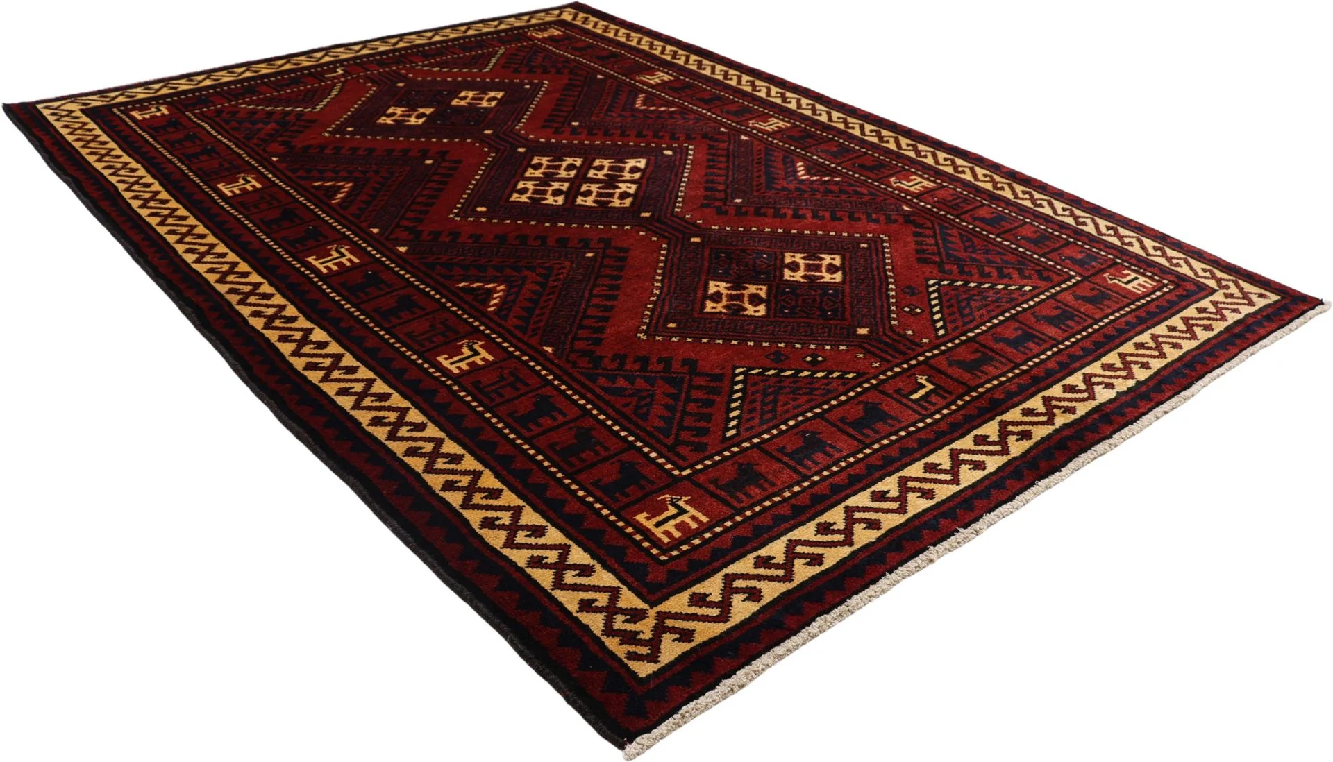 Shiraz Perserteppich 180 × 250 cm aus Wolle, handgeknüpft