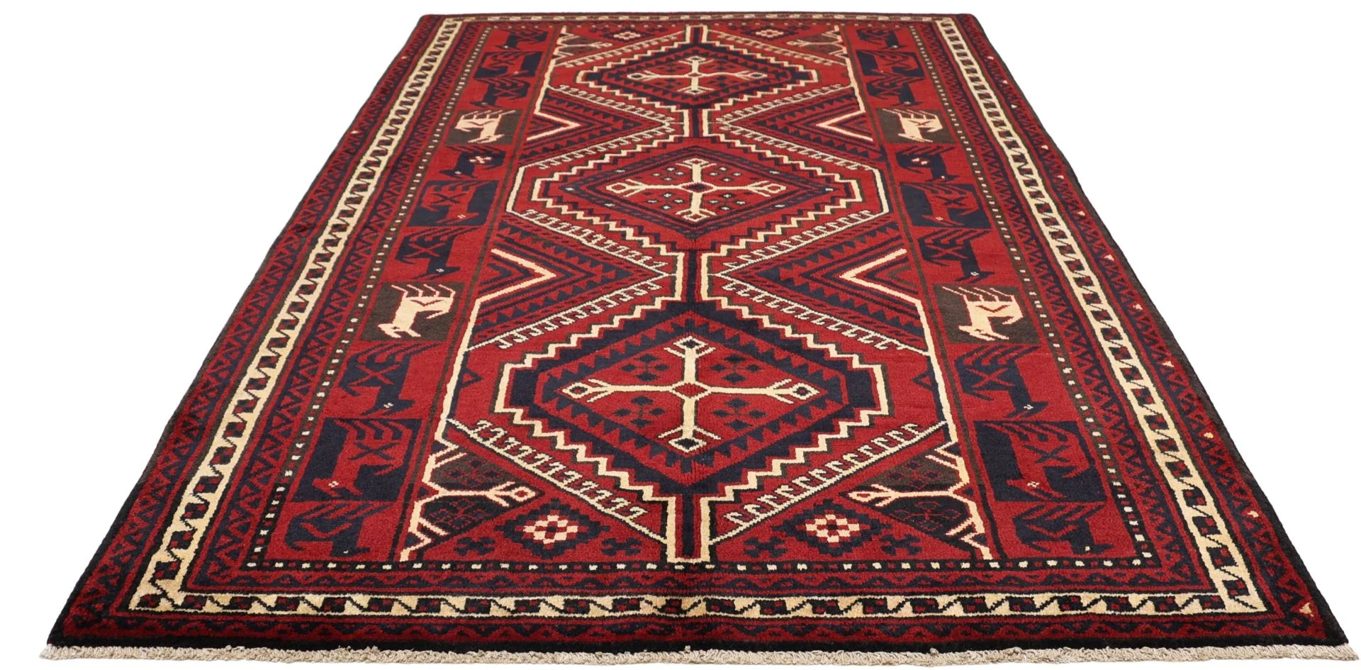 Shiraz Perserteppich 170 × 255 cm aus Wolle, handgeknüpft