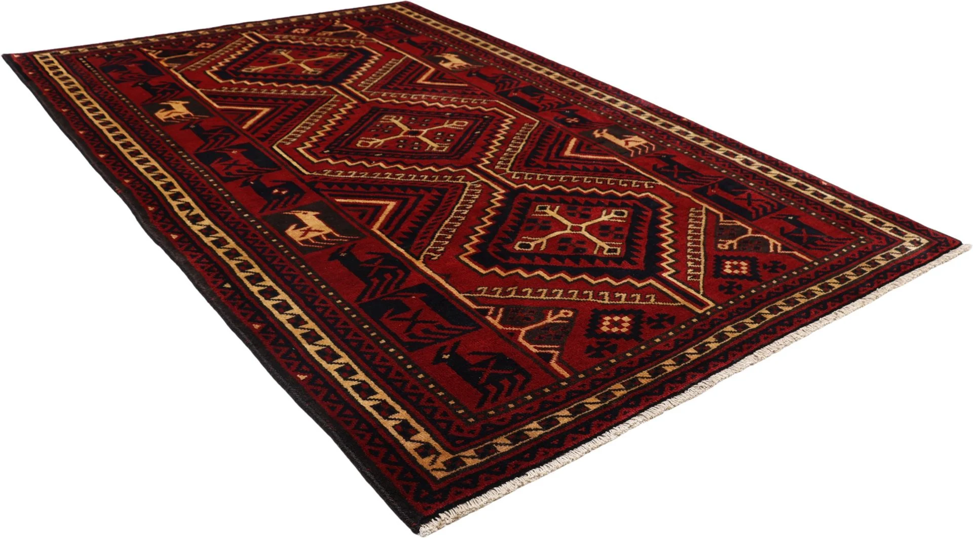 Shiraz Perserteppich 170 × 255 cm aus Wolle, handgeknüpft
