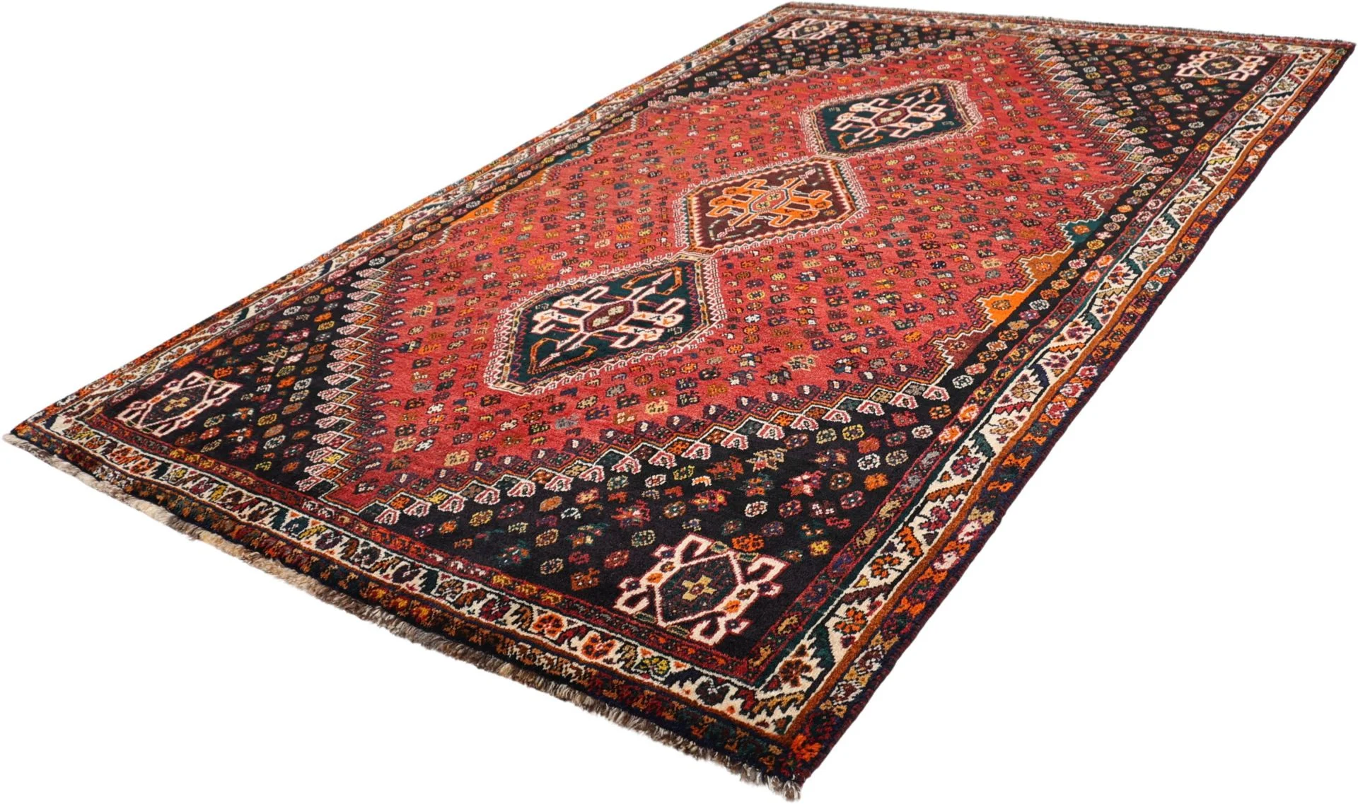 Shiraz Perserteppich 170 × 270 cm aus Wolle, handgeknüpft