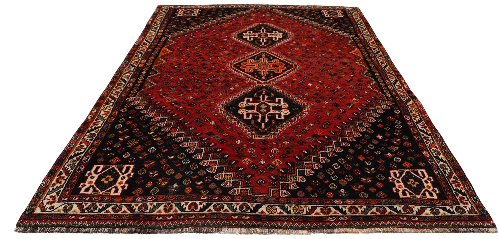 Shiraz Perserteppich 170 × 270 cm aus Wolle, handgeknüpft