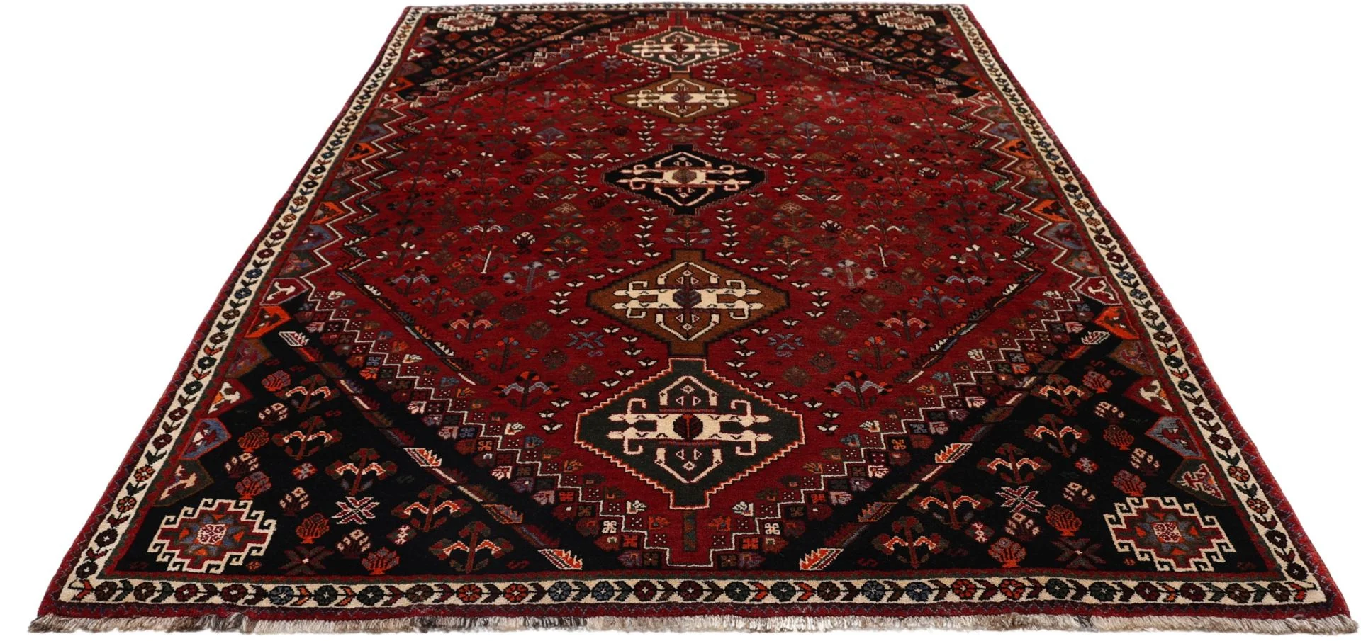 Shiraz Perserteppich 175 × 250 cm aus Wolle, handgeknüpft