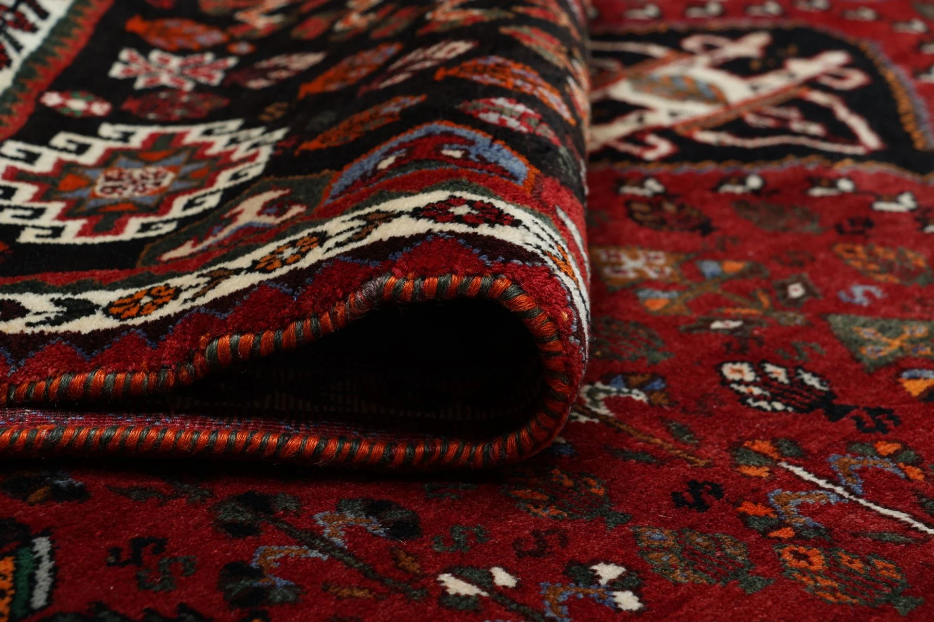 Shiraz Perserteppich 175 × 250 cm aus Wolle, handgeknüpft