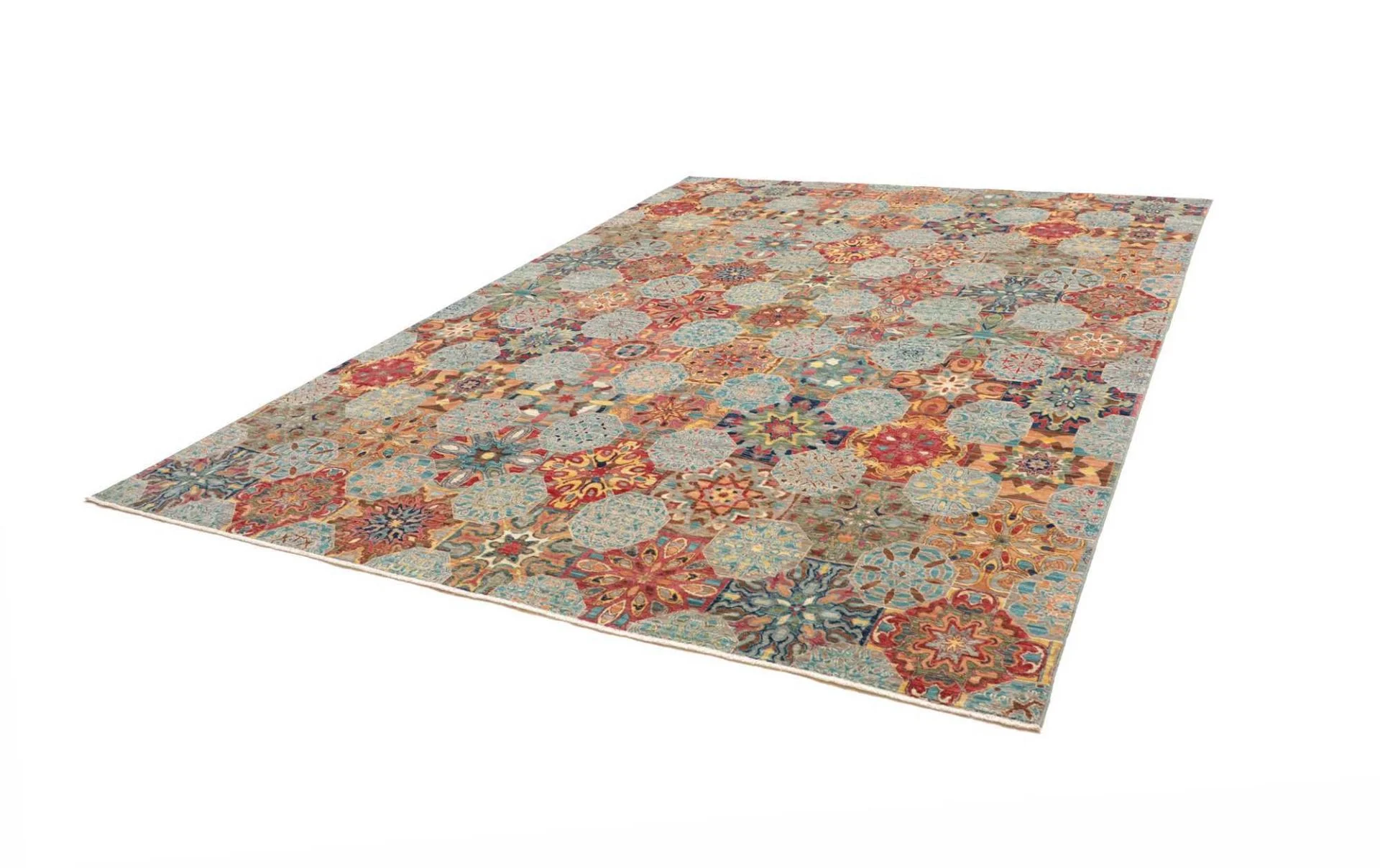 orientteppich-samarkand-245-x-299-cm-schurwolle-handgeknupft-8 Samarkand Orientteppich aus Pakistan, 245 × 299 cm