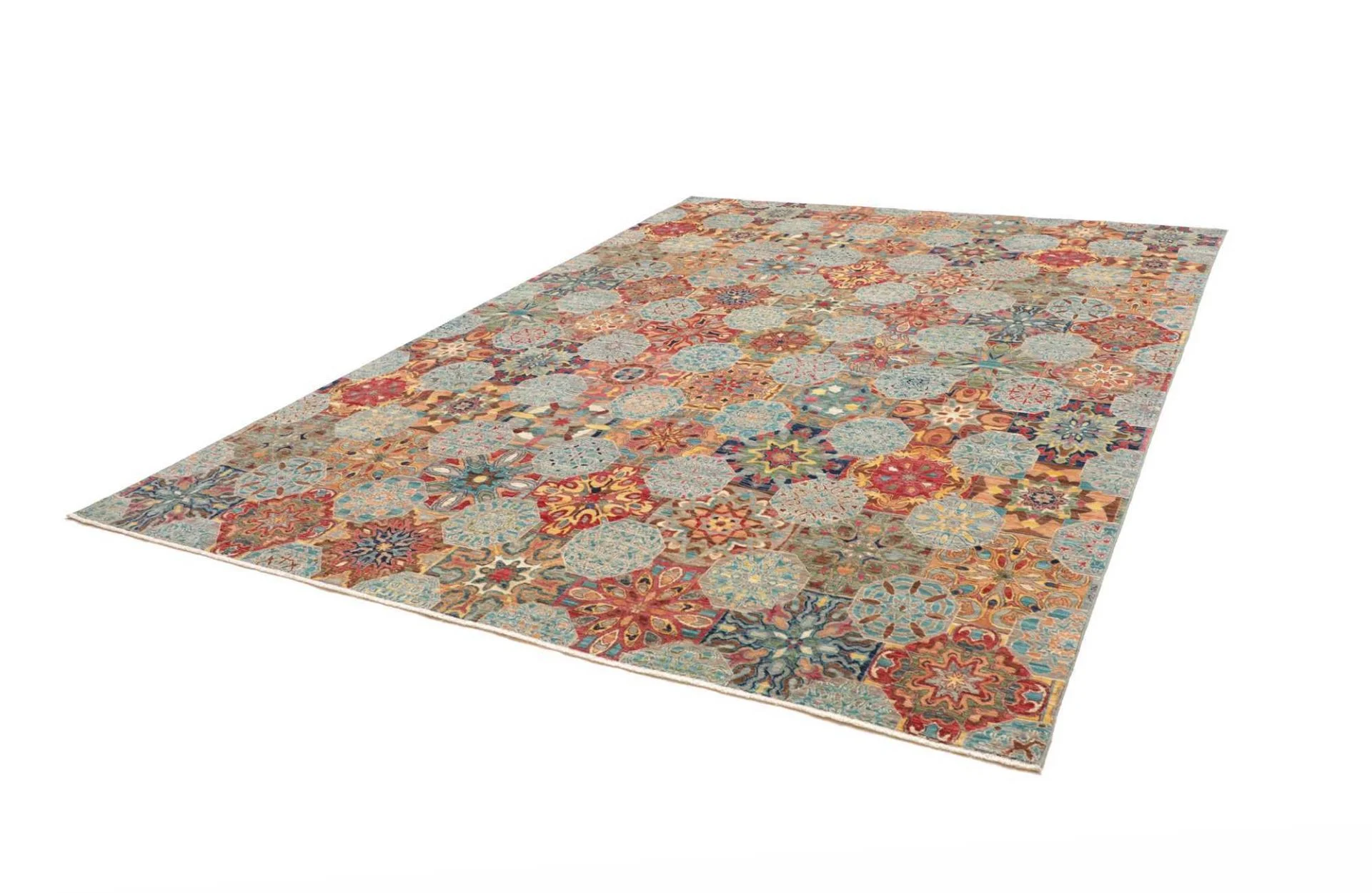 orientteppich-samarkand-240-x-306-cm-schurwolle-handgeknupft-5 Handgeknüpfter Samarkand Orientteppich, 240 × 306 cm, Wolle