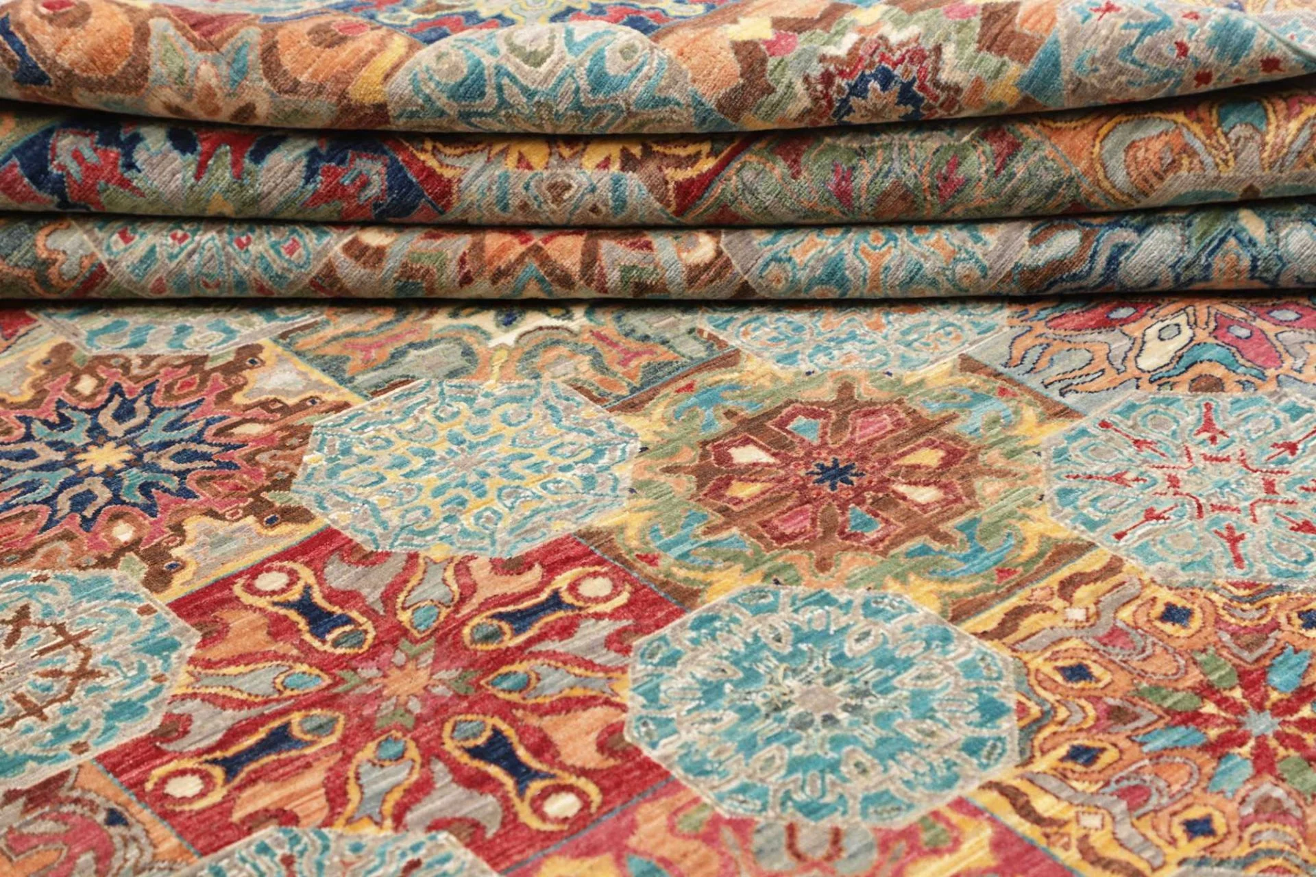 orientteppich-samarkand-240-x-306-cm-schurwolle-handgeknupft-19 Handgeknüpfter Samarkand Orientteppich, 240 × 306 cm, Wolle