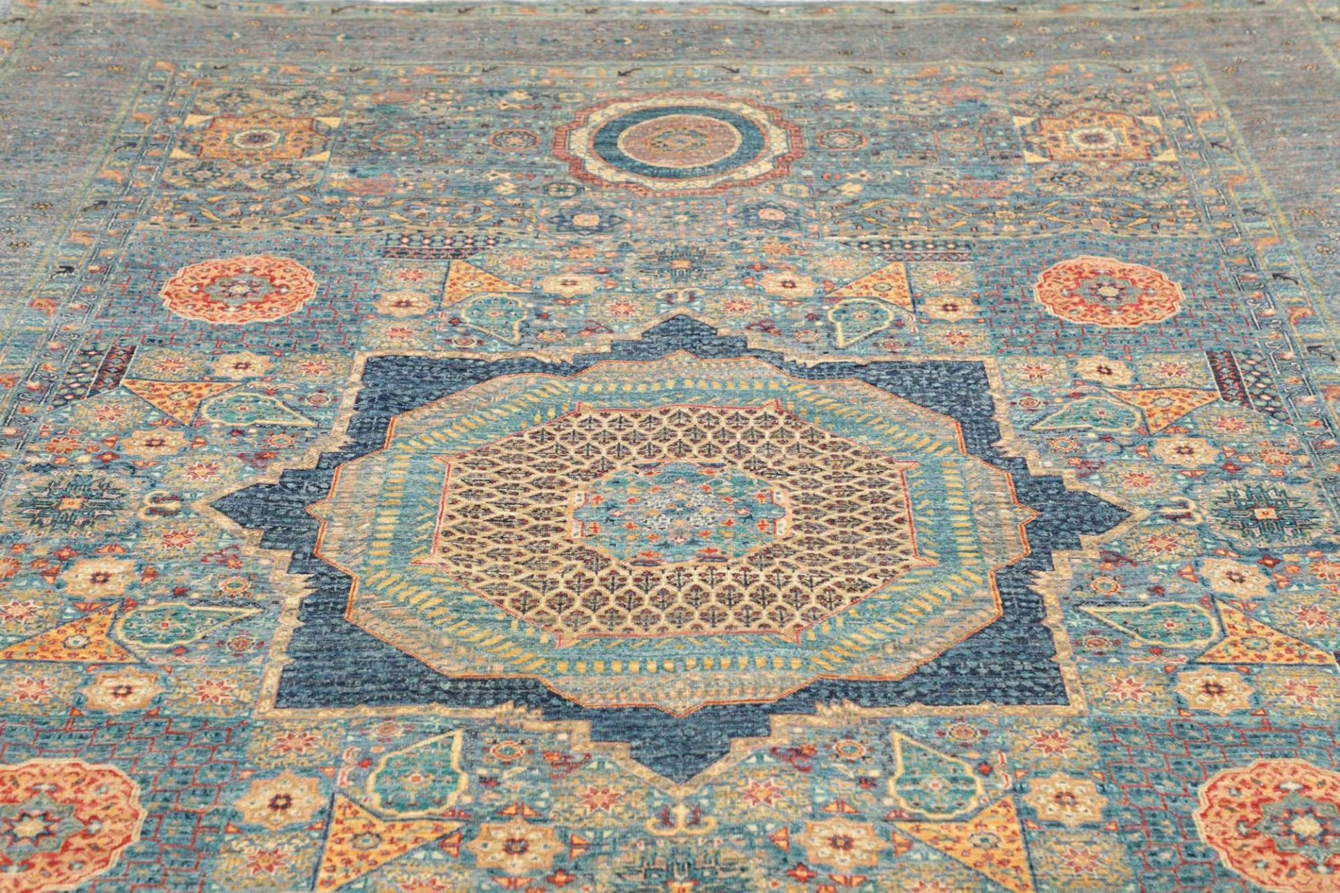 Mamluk Orientteppich 209 × 289 cm aus Wolle, handgeknüpft
