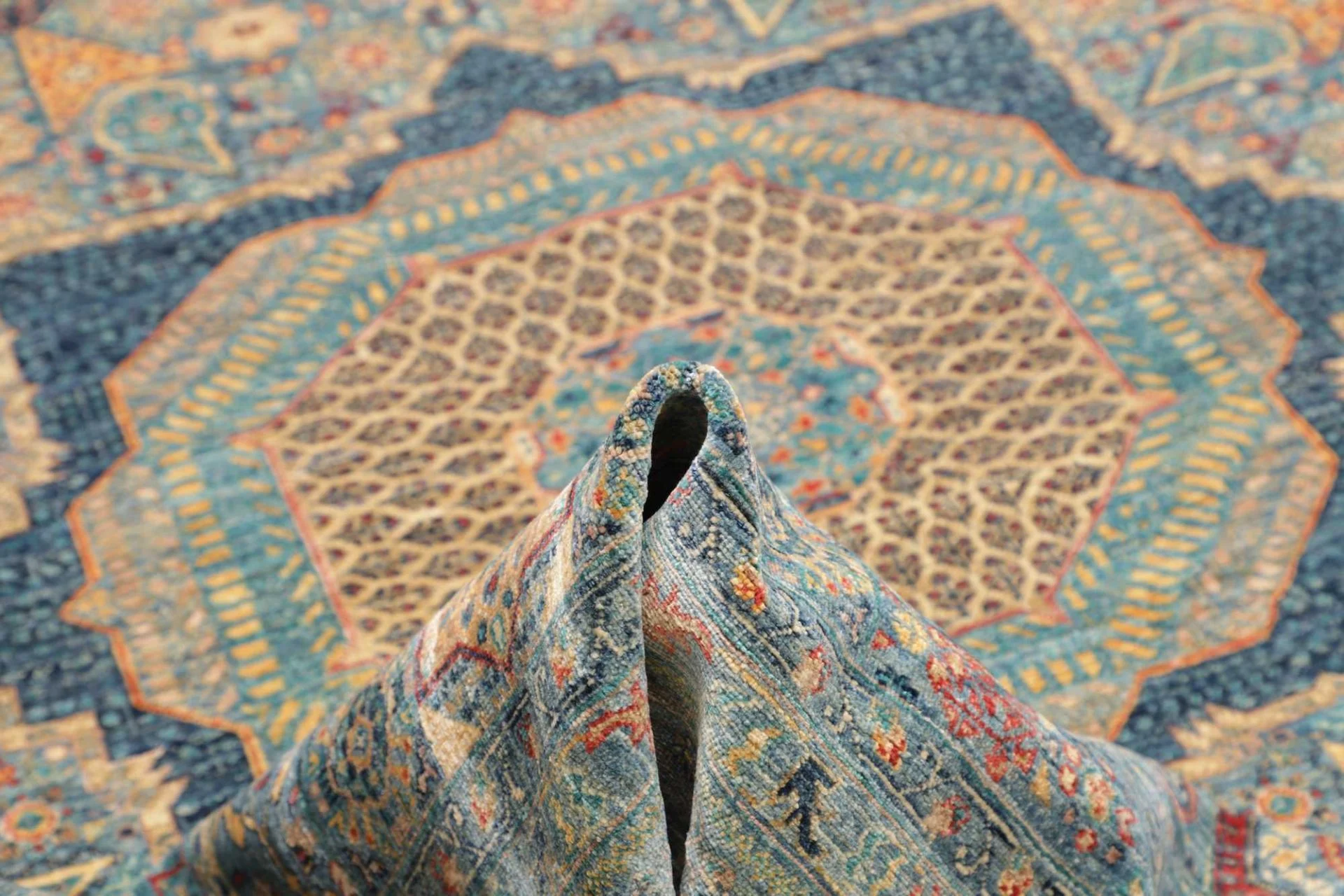Mamluk Orientteppich 209 × 289 cm aus Wolle, handgeknüpft