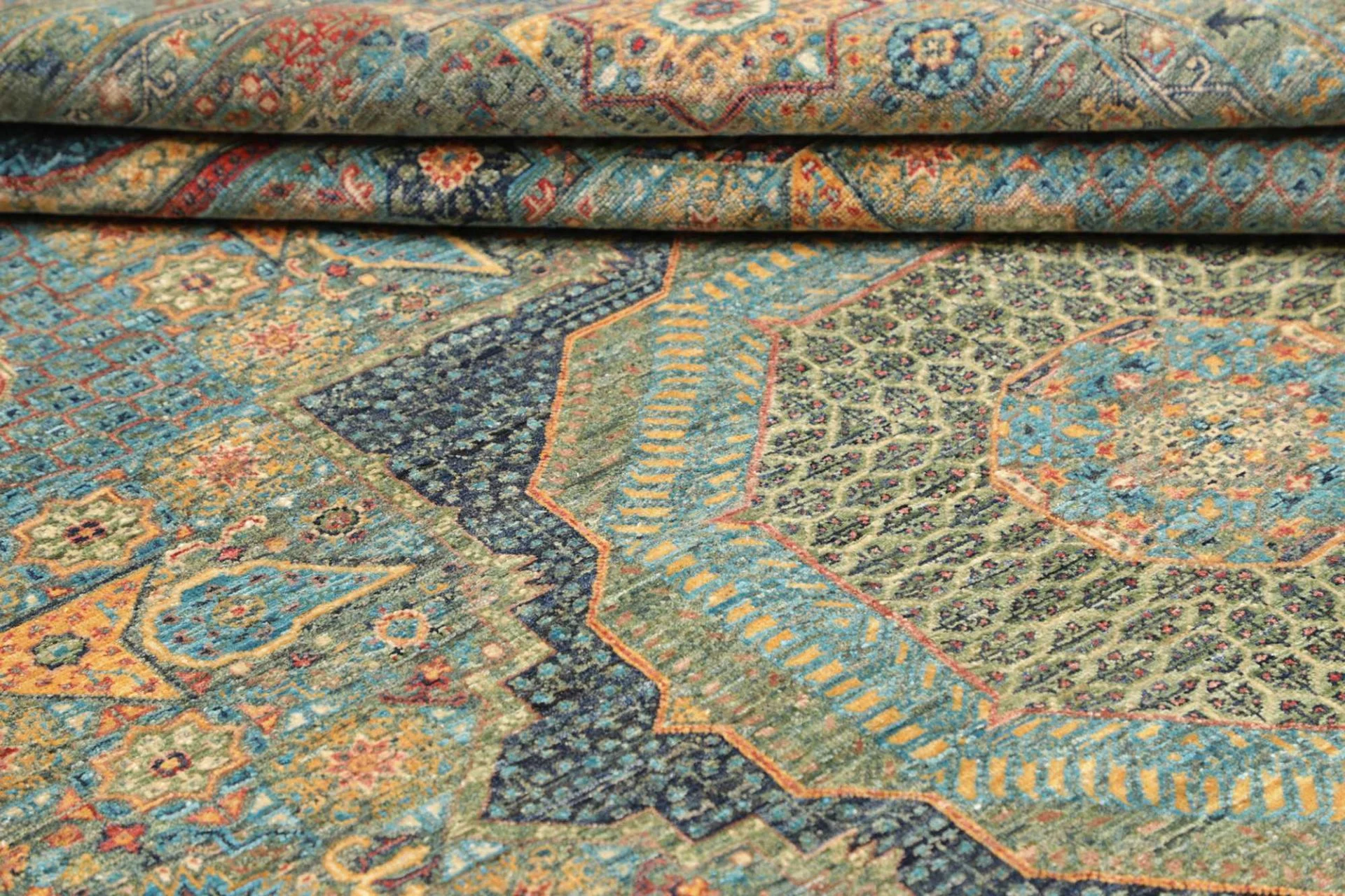 Handgeknüpfter Mamluk Orientteppich, 211 × 306 cm, Wolle