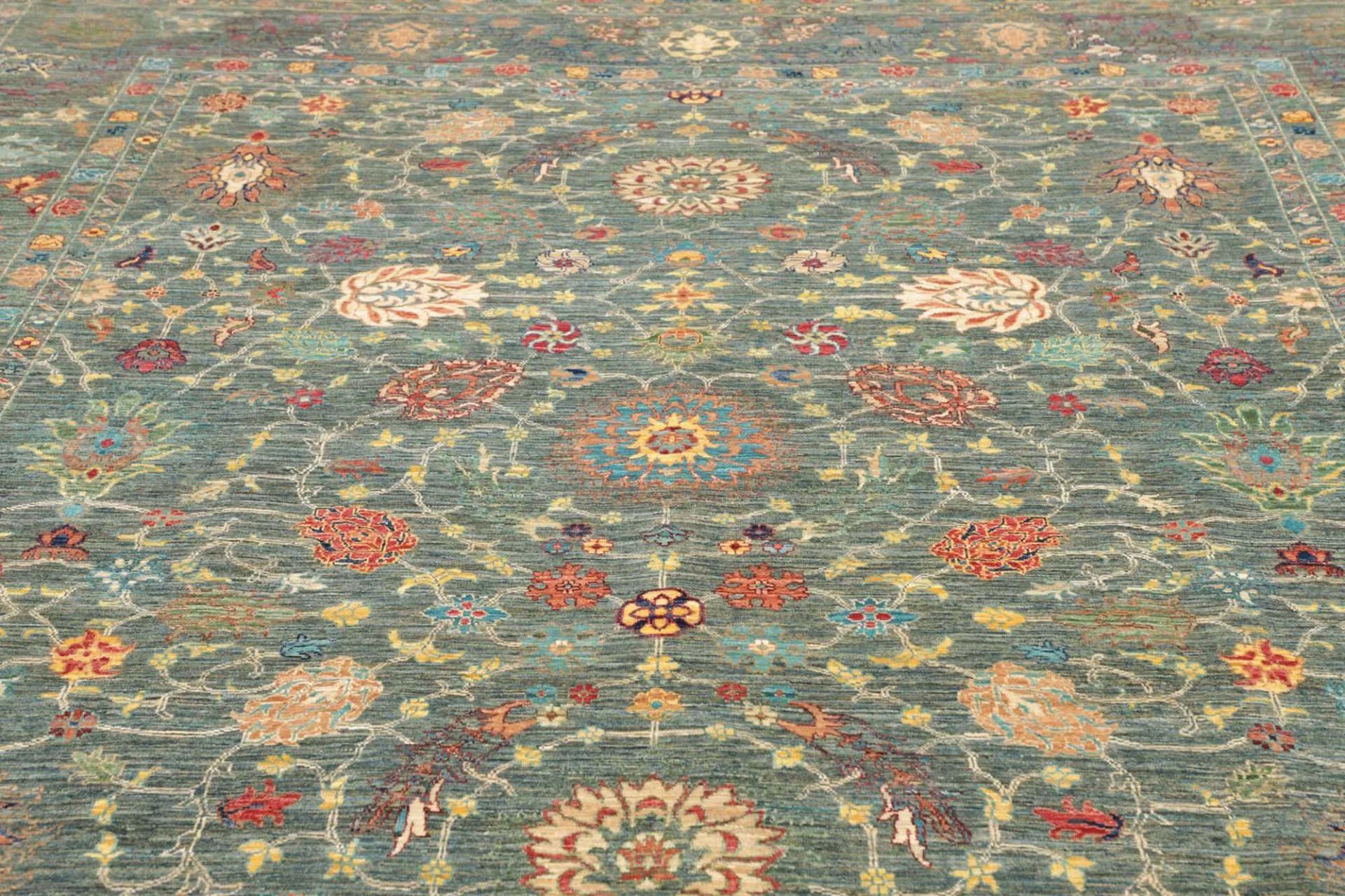 orientteppich-samarkand-248-x-298-cm-schurwolle-handgeknupft-44 Samarkand Orientteppich aus Pakistan, 248 × 298 cm