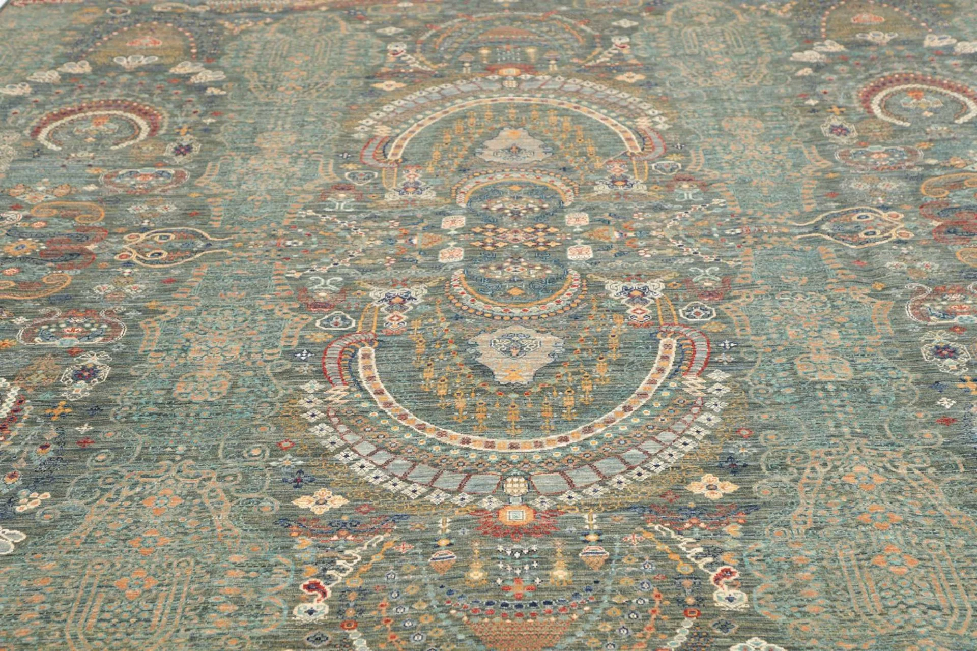 orientteppich-samarkand-251-x-303-cm-schurwolle-handgeknupft-45 Samarkand Orientteppich aus Pakistan, 251 × 303 cm