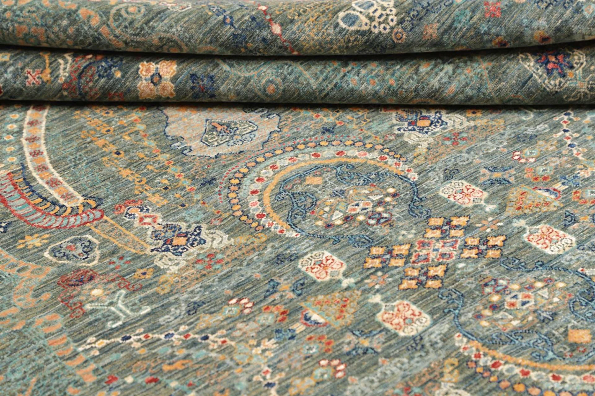 orientteppich-samarkand-251-x-303-cm-schurwolle-handgeknupft-49 Samarkand Orientteppich aus Pakistan, 251 × 303 cm
