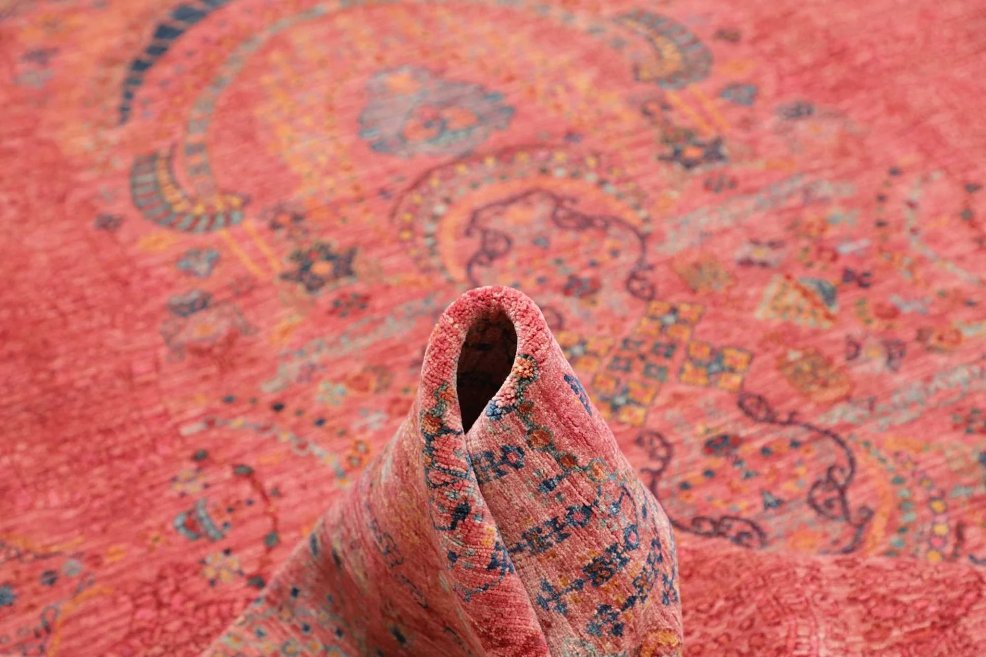 Handgeknüpfter Samarkand Orientteppich, 252 × 287 cm, Wolle