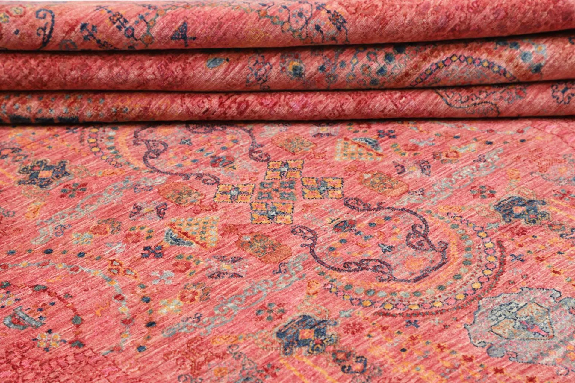 Handgeknüpfter Samarkand Orientteppich, 252 × 287 cm, Wolle