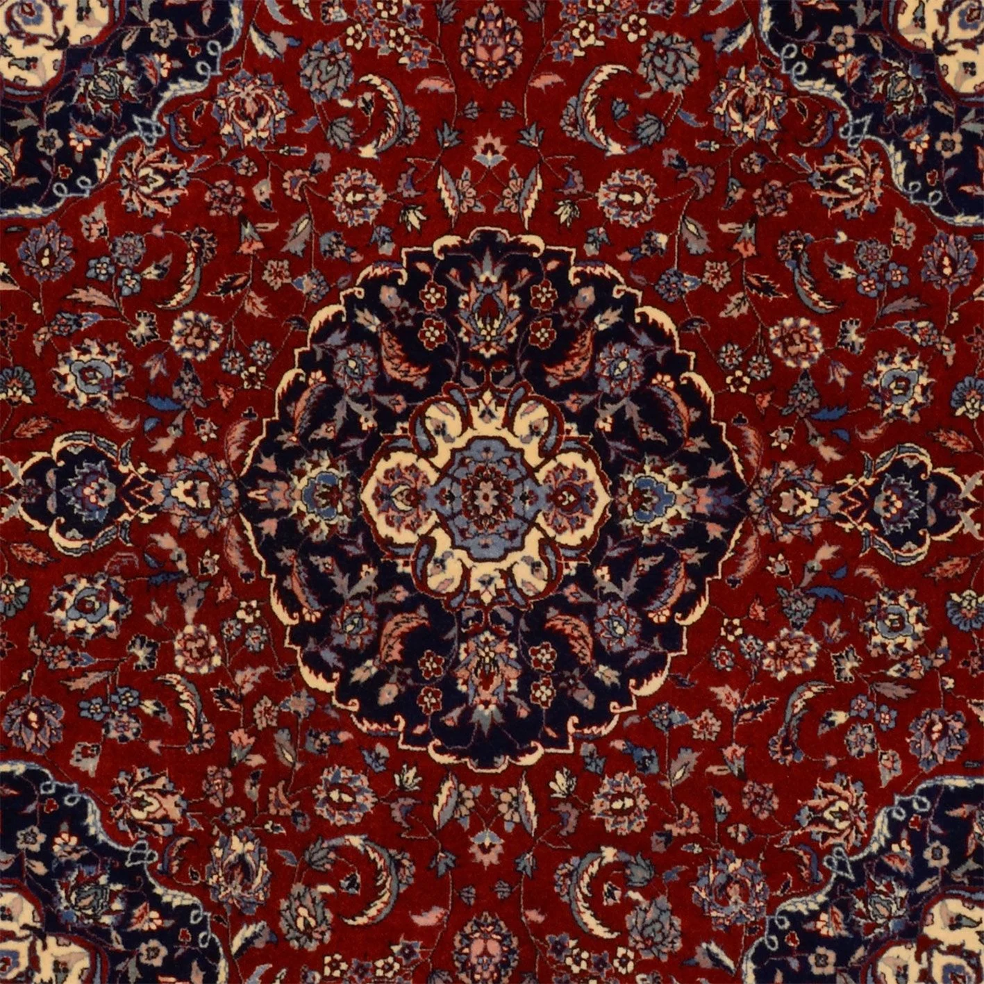Handgeknüpfter Isfahan Teppich 200 × 200 cm