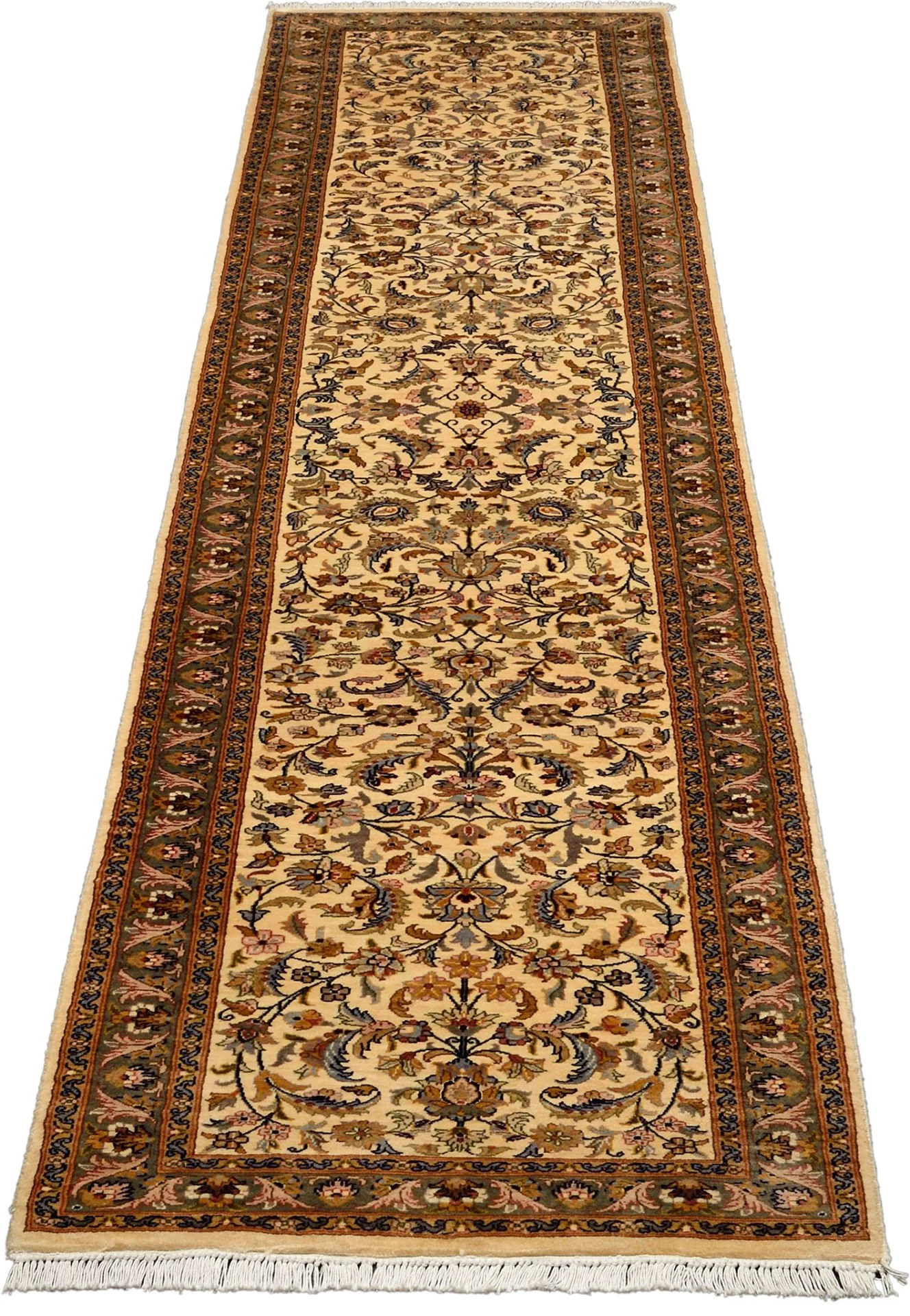 Handgeknüpfter Täbriz Orientteppich, 77 × 370 cm, Wolle