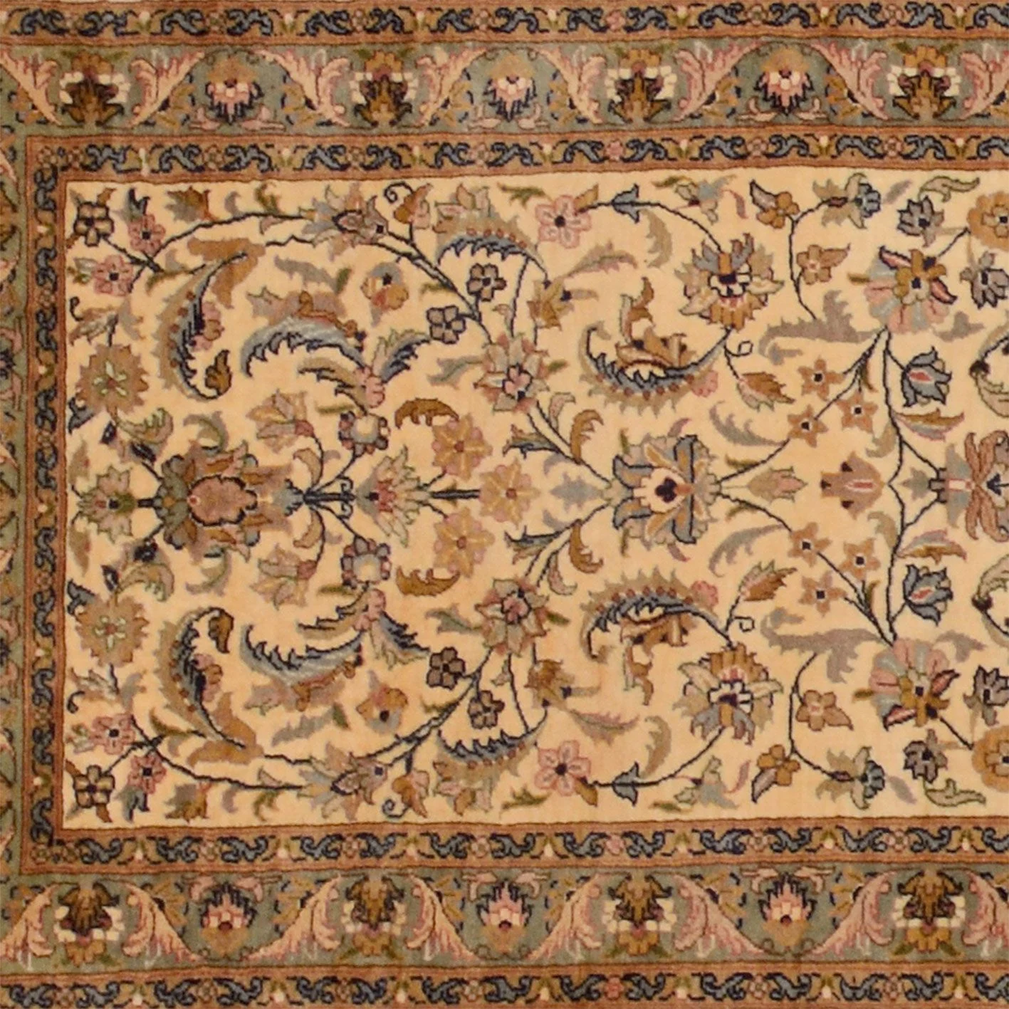 Handgeknüpfter Täbriz Orientteppich, 77 × 370 cm, Wolle