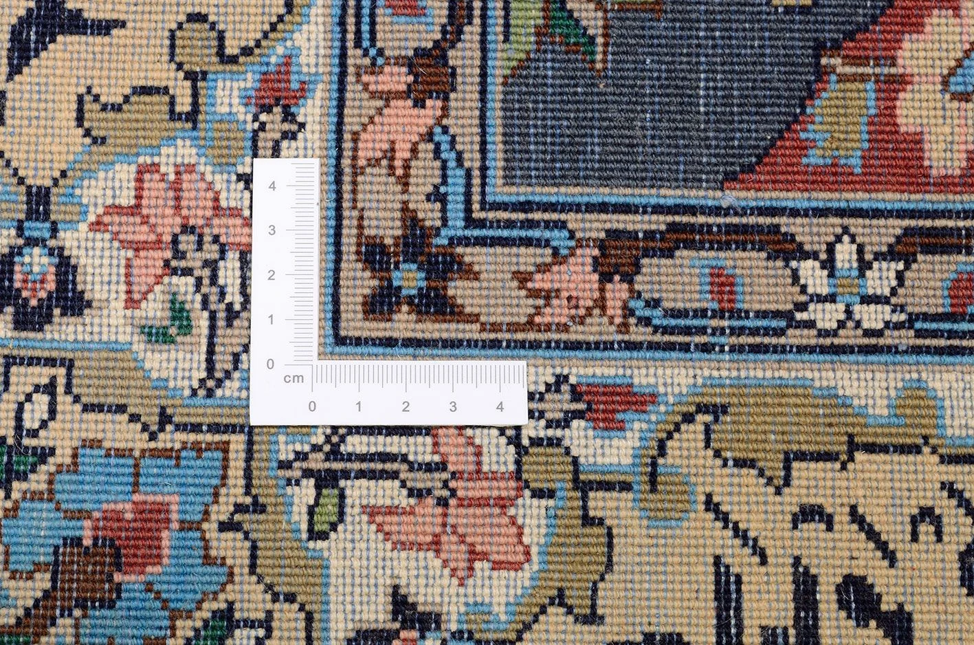 Handgeknüpfter Ghom Orientteppich, 125 × 180 cm, Wolle & Seide