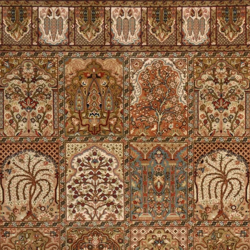 Handgeknüpfter Ghom Orientteppich, 151 × 220 cm, Wolle & Seide