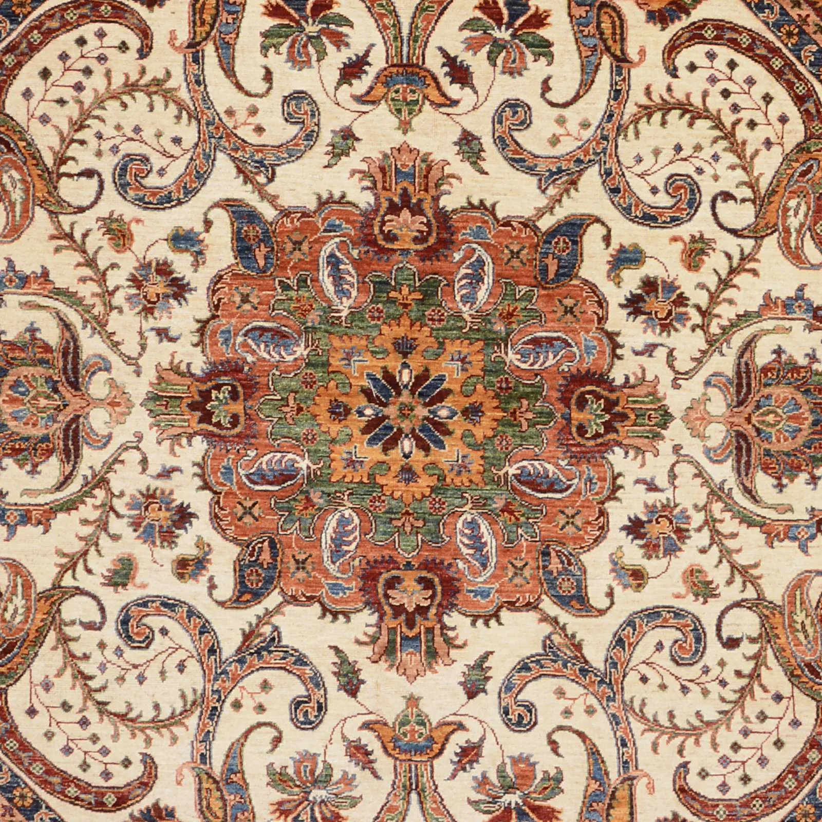 orientteppich-farahan-264-x-276-cm-schurwolle-handgeknupft-rund-3 Ziegler Orientteppich aus Pakistan, 264 × 276 cm