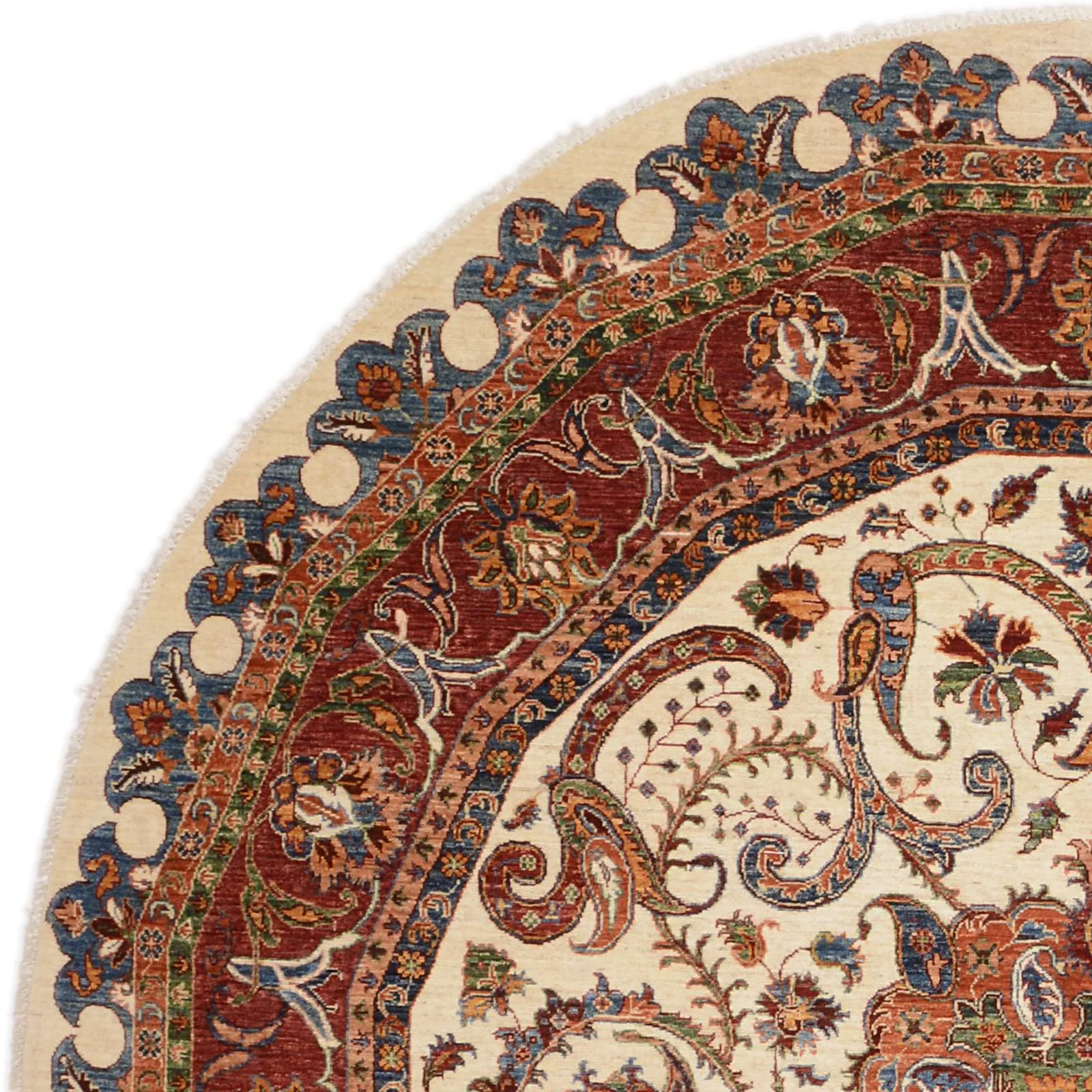orientteppich-farahan-264-x-276-cm-schurwolle-handgeknupft-rund-4 Ziegler Orientteppich aus Pakistan, 264 × 276 cm