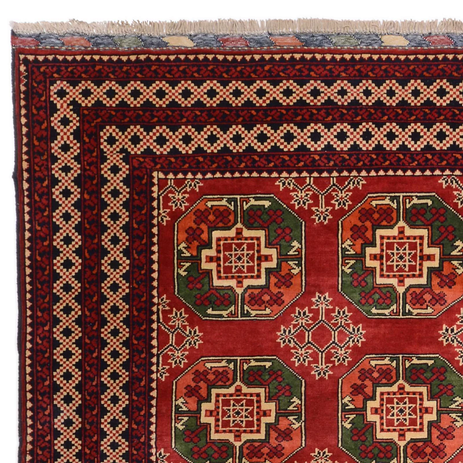 Handgeknüpfter Turkmen Orientteppich, 198 × 288 cm, Wolle