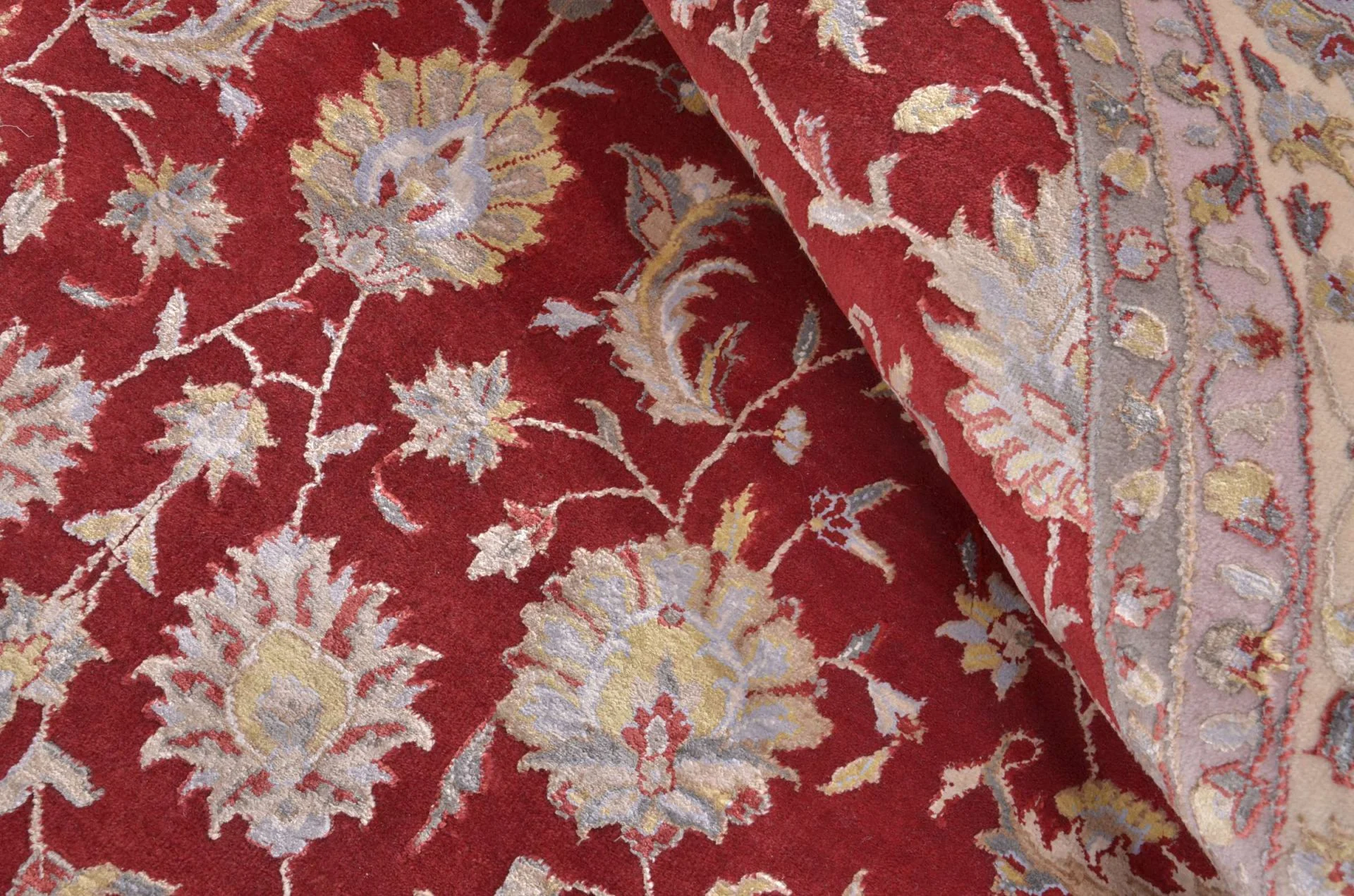 orientteppich-tabriz-200-x-200-cm-schurwolle-handgeknupft-rund-10 Handgeknüpfter Täbriz Orientteppich 200 × 200 cm