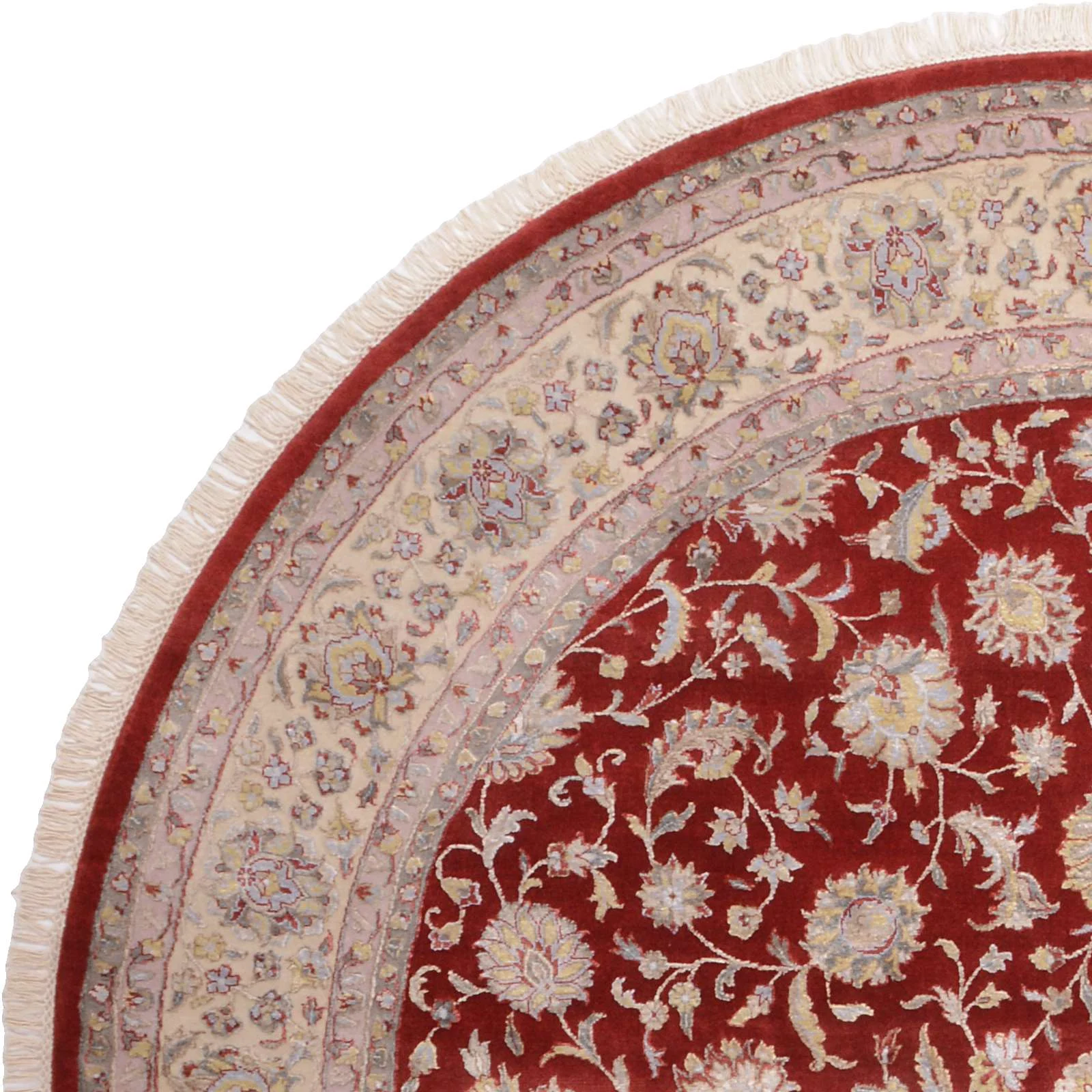 orientteppich-tabriz-200-x-200-cm-schurwolle-handgeknupft-rund-12 Handgeknüpfter Täbriz Orientteppich 200 × 200 cm