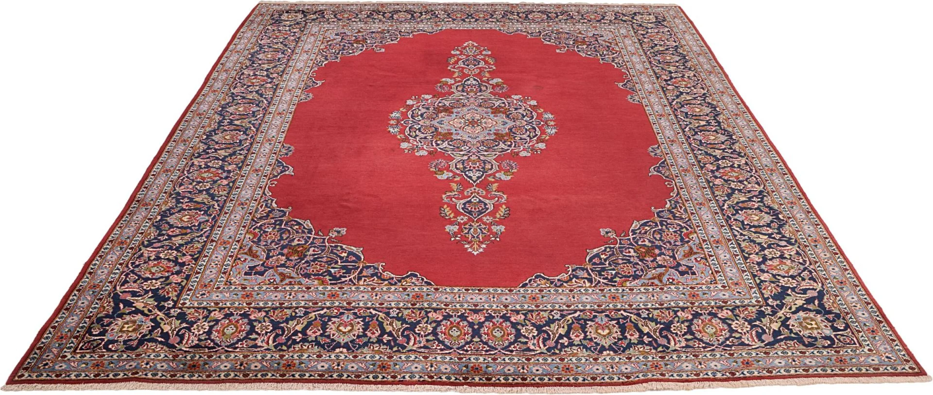 Kashan Perserteppich 279 × 373 cm aus Wolle, handgeknüpft
