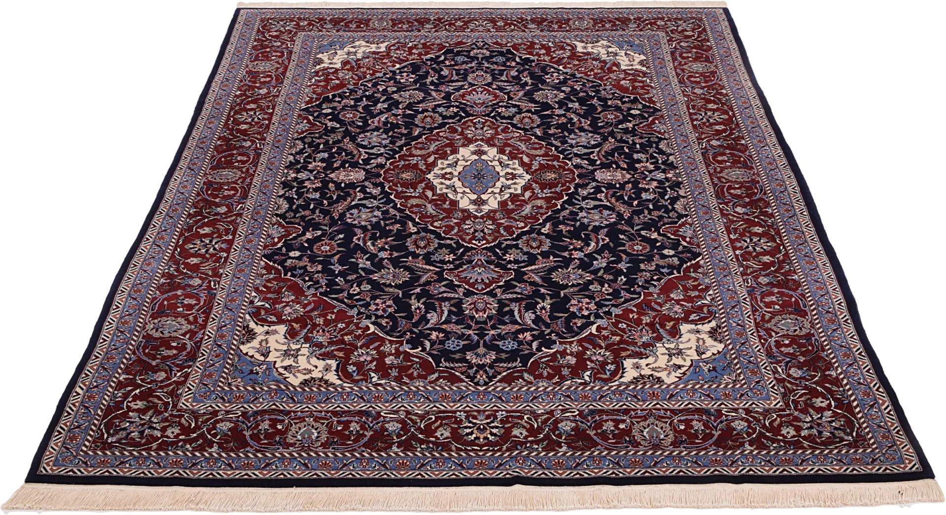 Handgeknüpfter Isfahan Teppich, 185 × 278 cm, Wolle