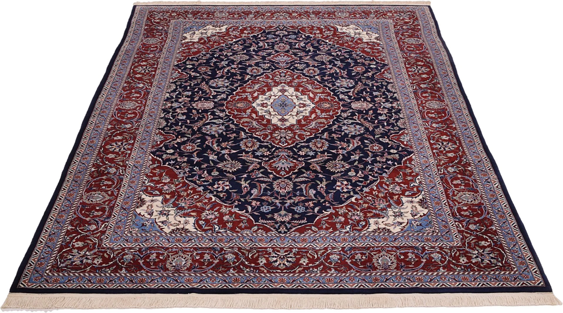 Handgeknüpfter Isfahan Teppich, 185 × 278 cm, Wolle