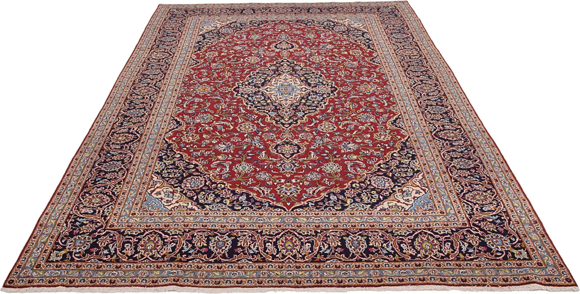 Handgeknüpfter Kashan Perserteppich 248 × 380 cm
