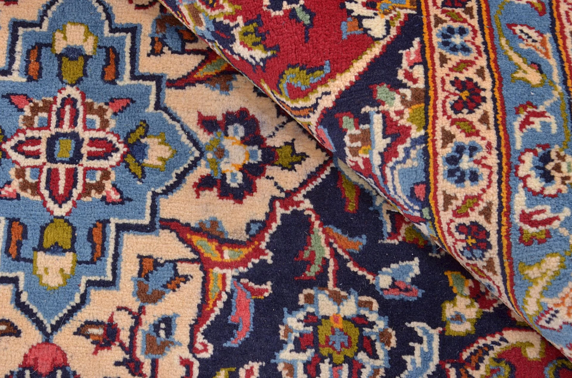 Handgeknüpfter Kashan Perserteppich 248 × 380 cm
